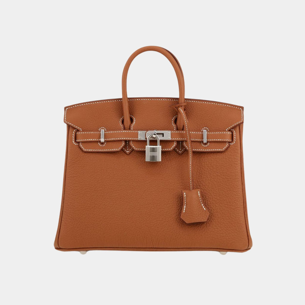 Оригінальна Birkin 25 Togo Gold Phw Hermes – боковий вид