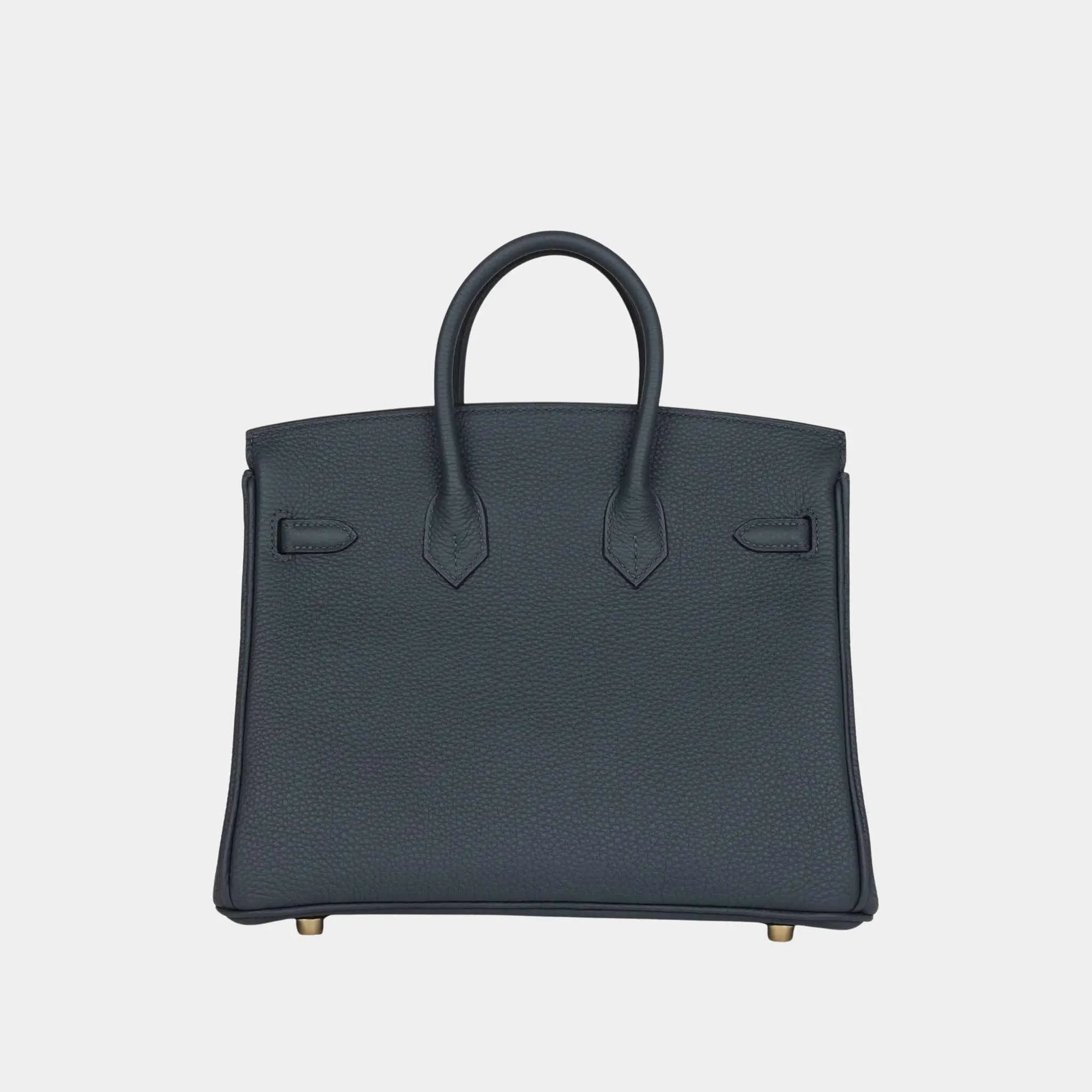 Оригінальна Birkin 25 Togo Gris Misty Pbhw Hermes – вид ззаду