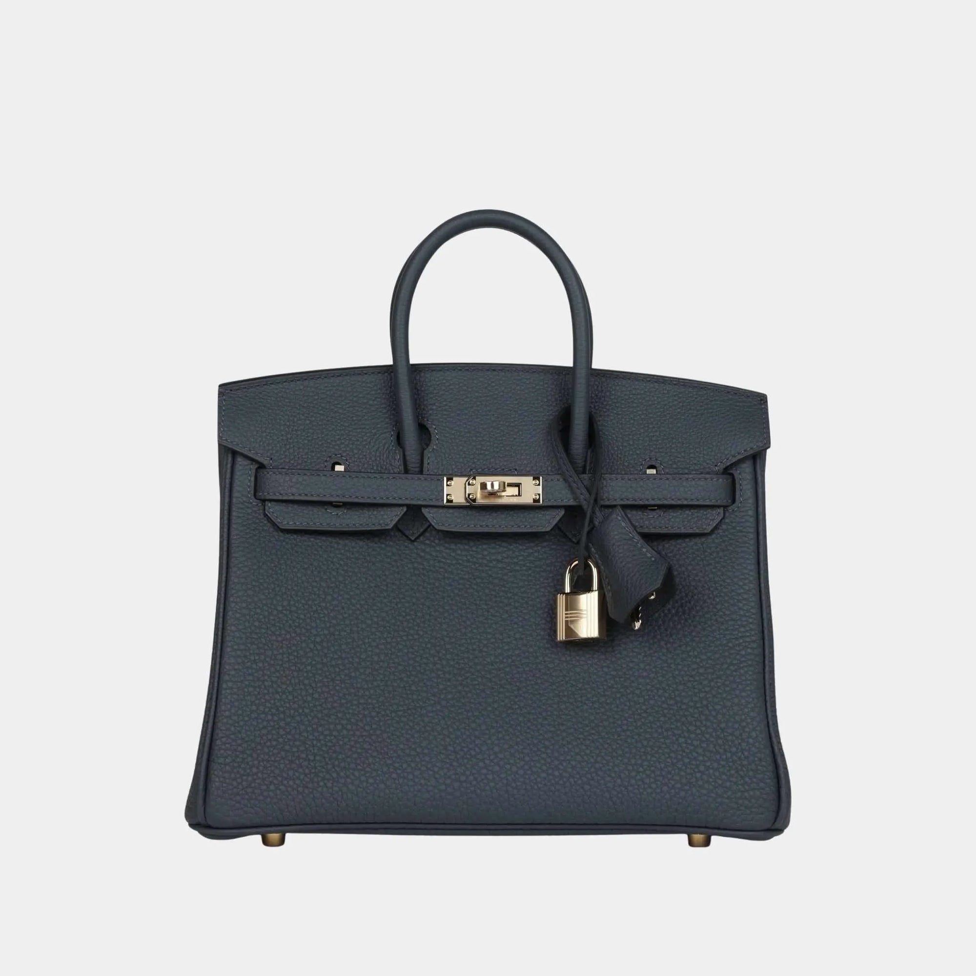 Оригінальна Birkin 25 Togo Gris Misty Pbhw Hermes – боковий вид