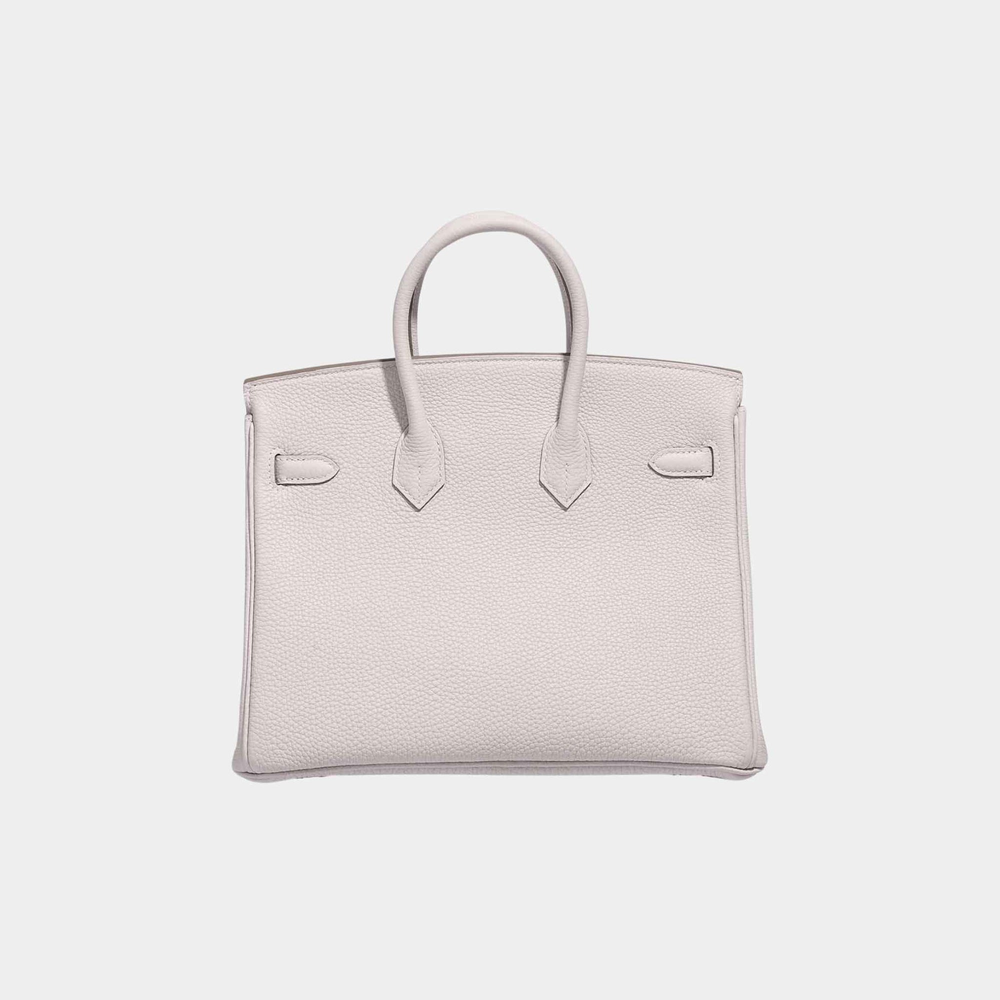 Birkin 25 Togo Gris Pale Phw Hermes – Гарантія оригінальності – вид ззаду