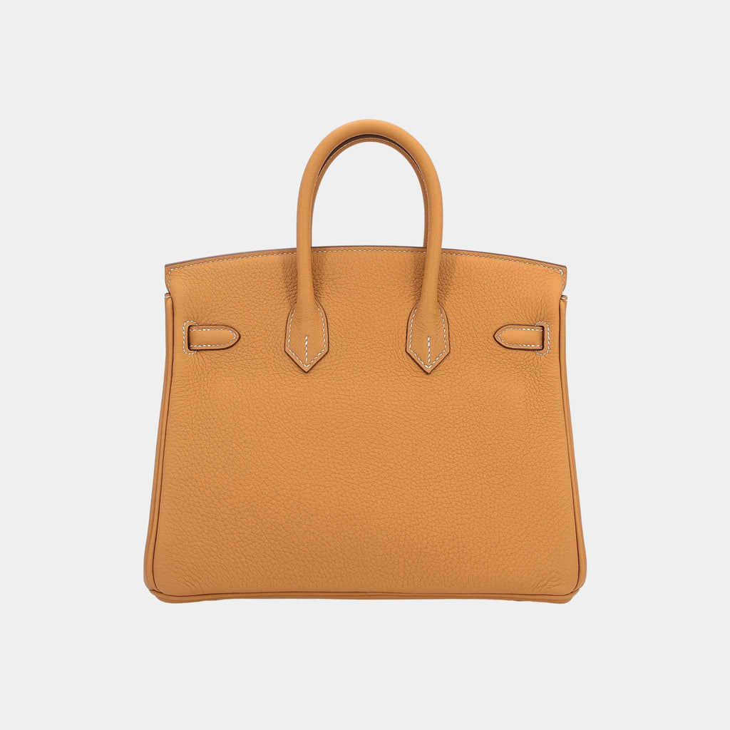 Birkin 25 Togo Natural Sable Phw Hermes – Гарантія оригінальності – вид ззаду