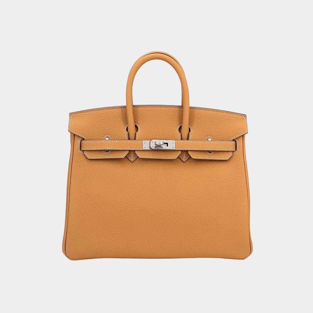 Birkin 25 Togo Natural Sable Phw Hermes – Гарантія оригінальності – боковий вид