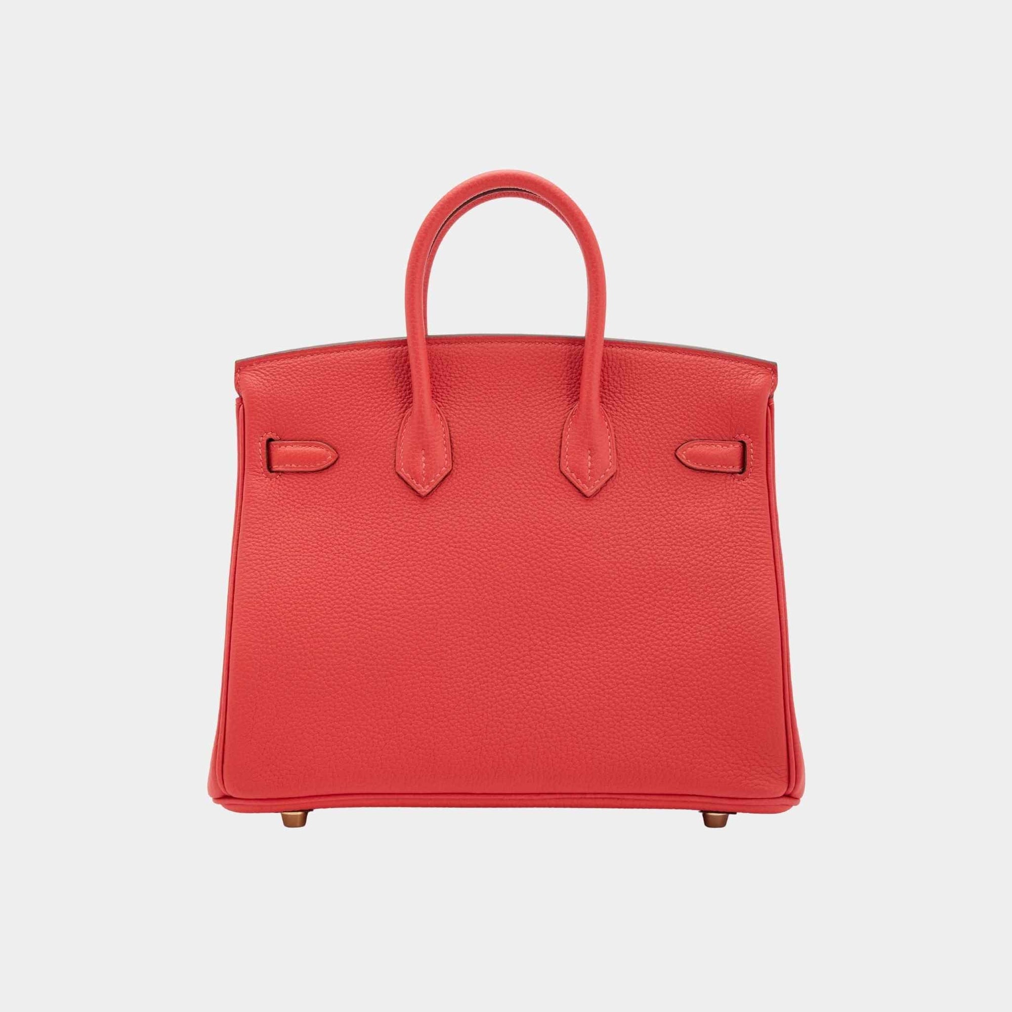 Birkin 25 Togo Tomato Rouge Ghw Hermes оригінал – Купити в Україні – вид ззаду