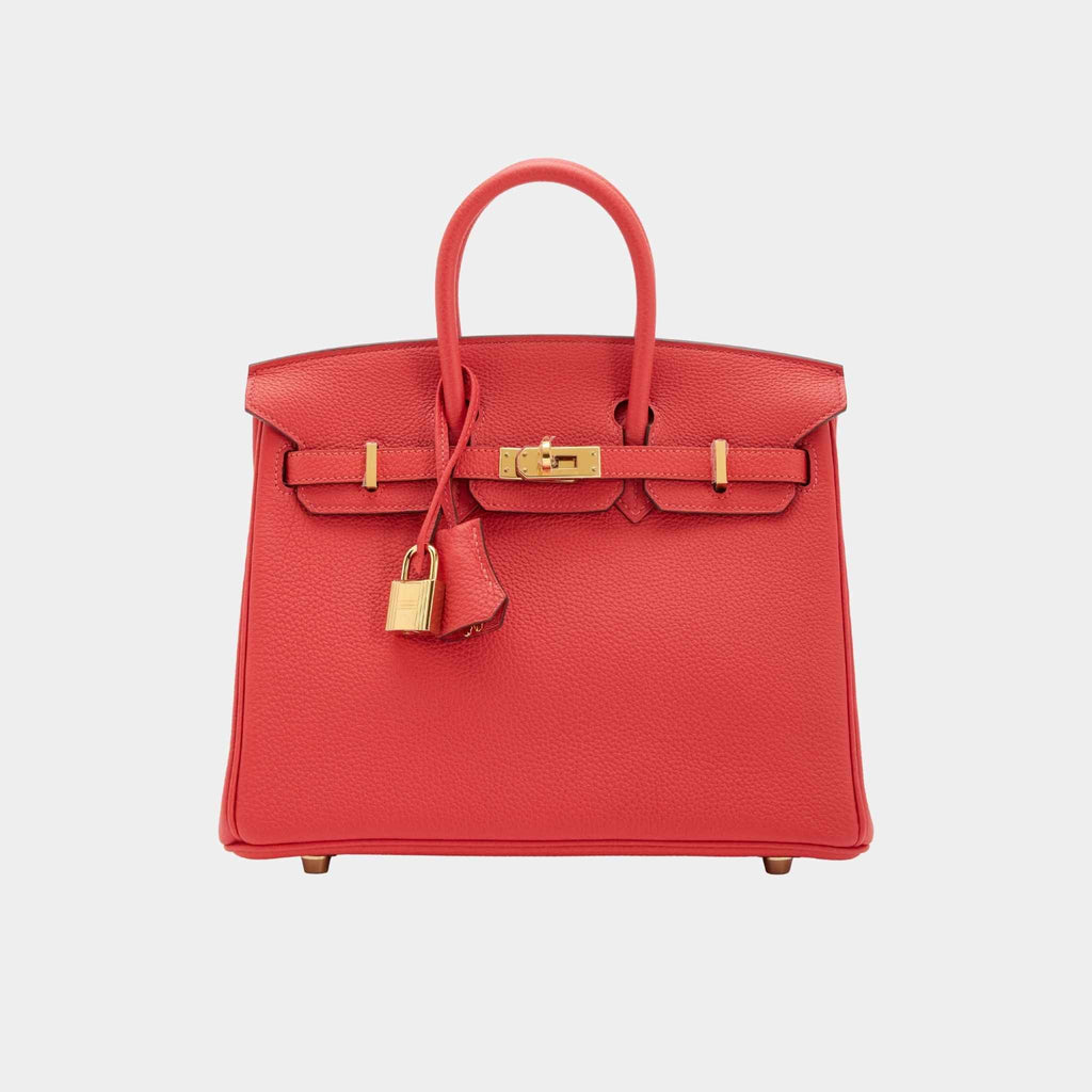 Birkin 25 Togo Tomato Rouge Ghw Hermes оригінал – Купити в Україні – боковий вид
