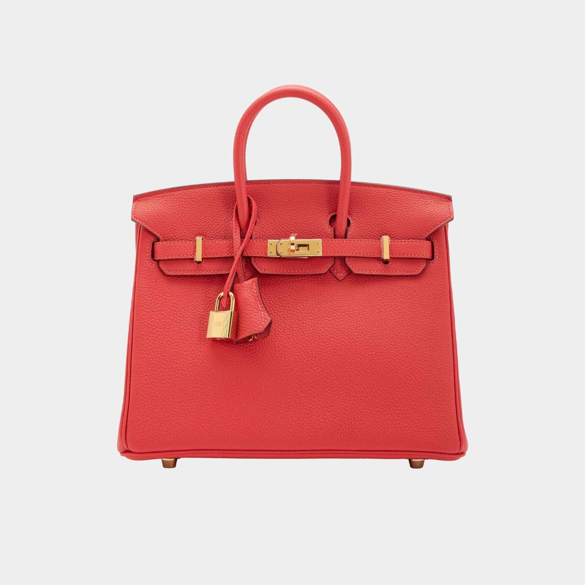 Birkin 25 Togo Tomato Rouge Ghw Hermes оригінал – Купити в Україні – боковий вид