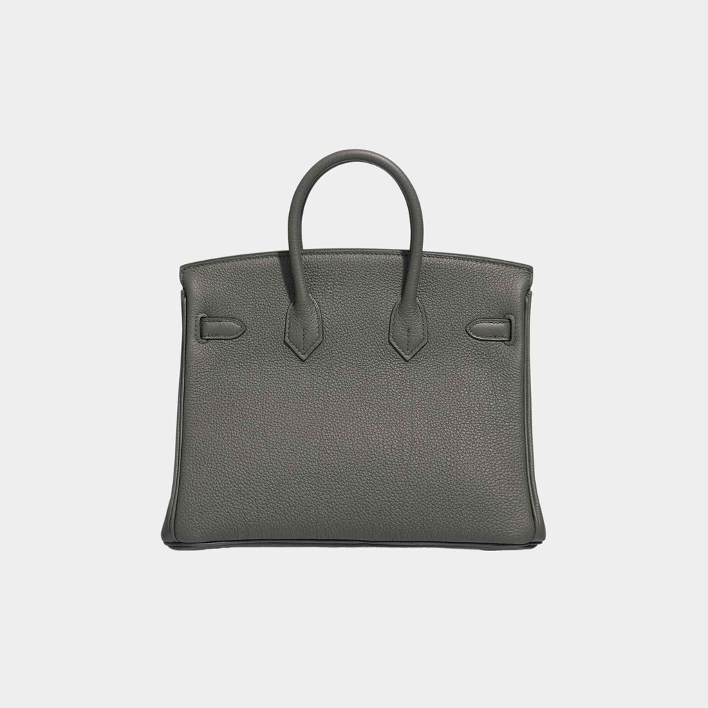 Birkin 25 Togo Vert Amande Phw Hermes – Гарантія оригінальності – вид ззаду