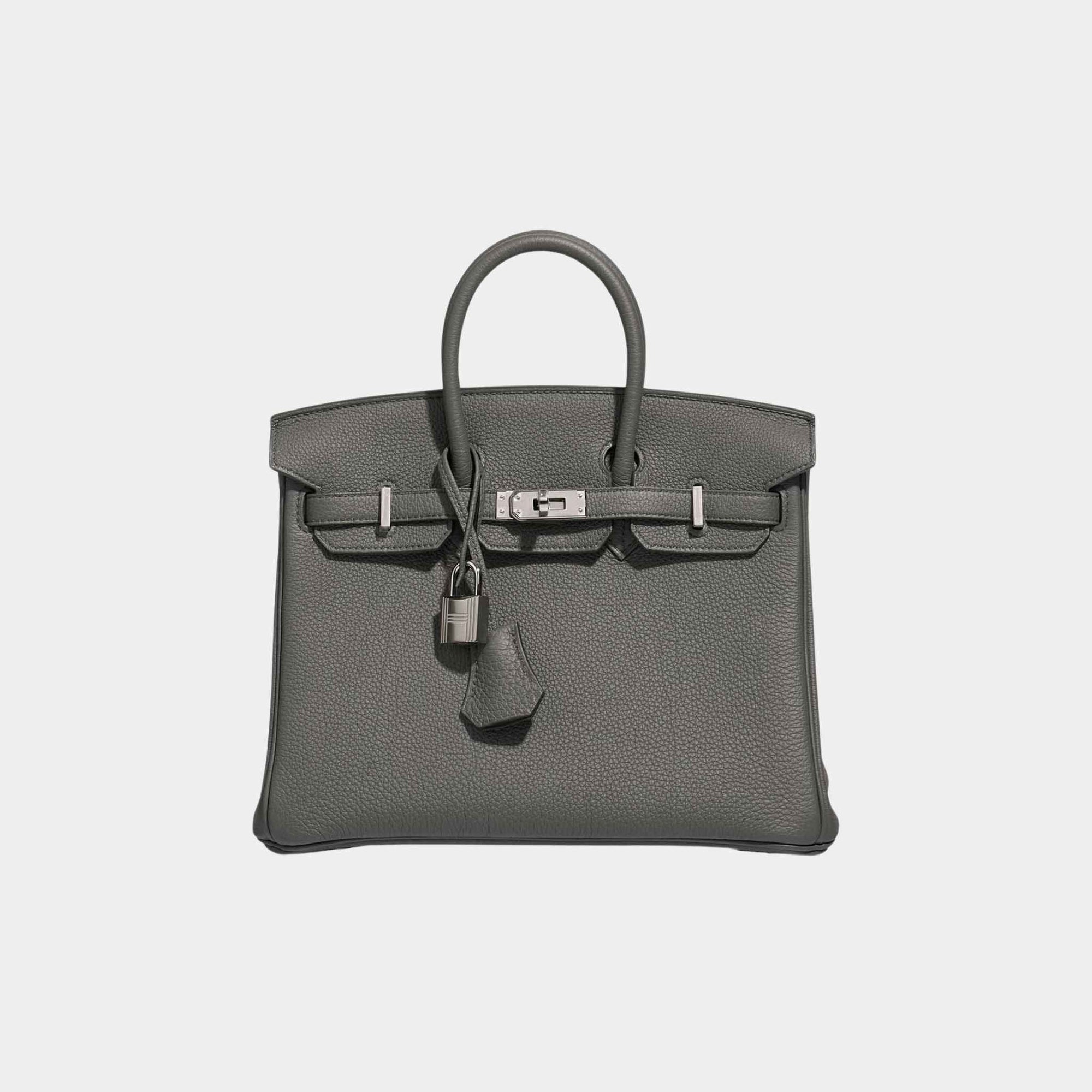 Birkin 25 Togo Vert Amande Phw Hermes – Гарантія оригінальності – боковий вид