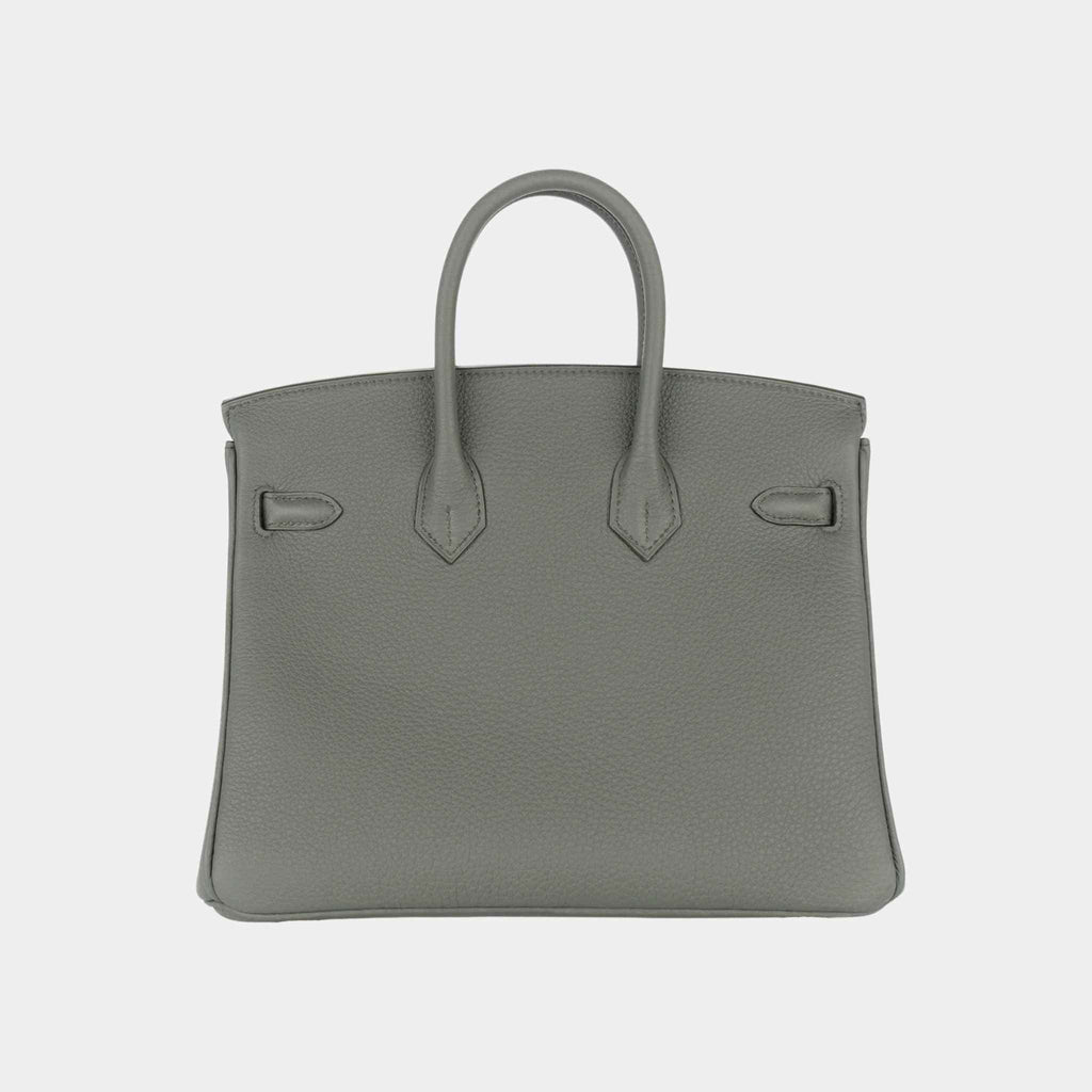 Birkin 25 Togo Vert Amande Ghw Hermes – Гарантія оригінальності – вид ззаду