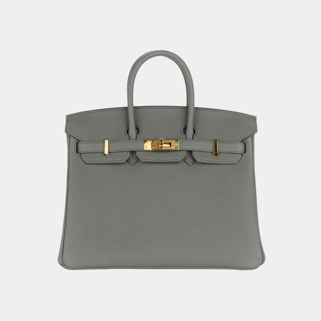 Birkin 25 Togo Vert Amande Ghw Hermes – Гарантія оригінальності – боковий вид