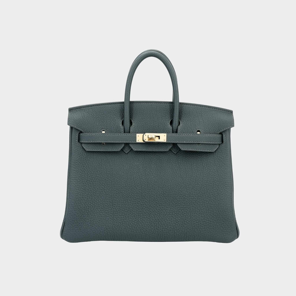 Birkin 25 Togo Vert Mangrove Pbhw Hermes – Гарантія оригінальності – боковий вид