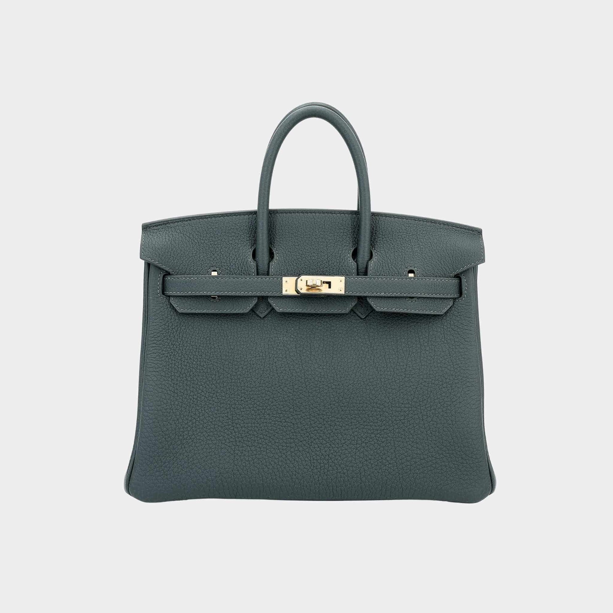 Birkin 25 Togo Vert Mangrove Pbhw Hermes – Гарантія оригінальності – боковий вид