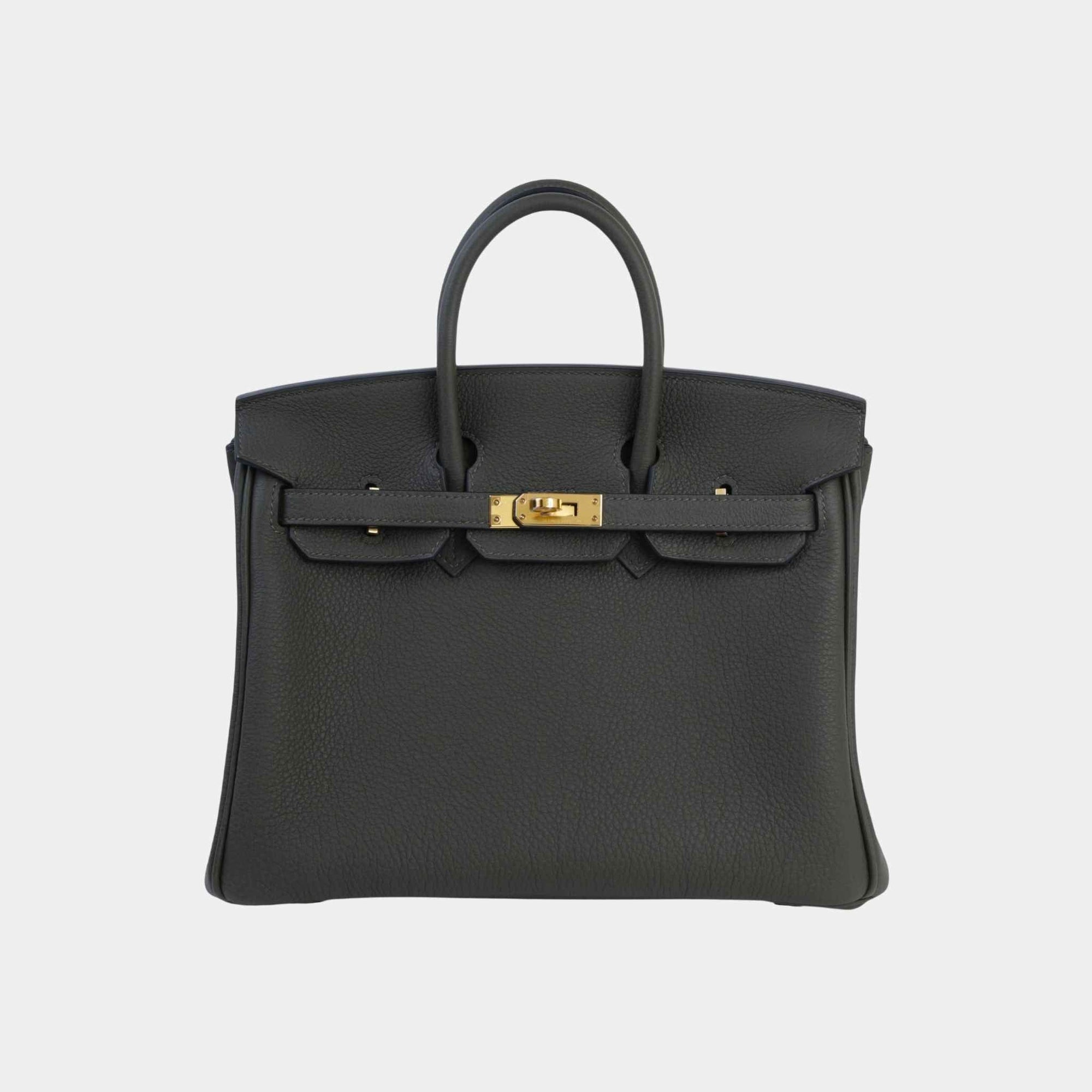 Birkin 25 Togo Vert Olive Ghw Hermes оригінал – Купити в Україні – боковий вид