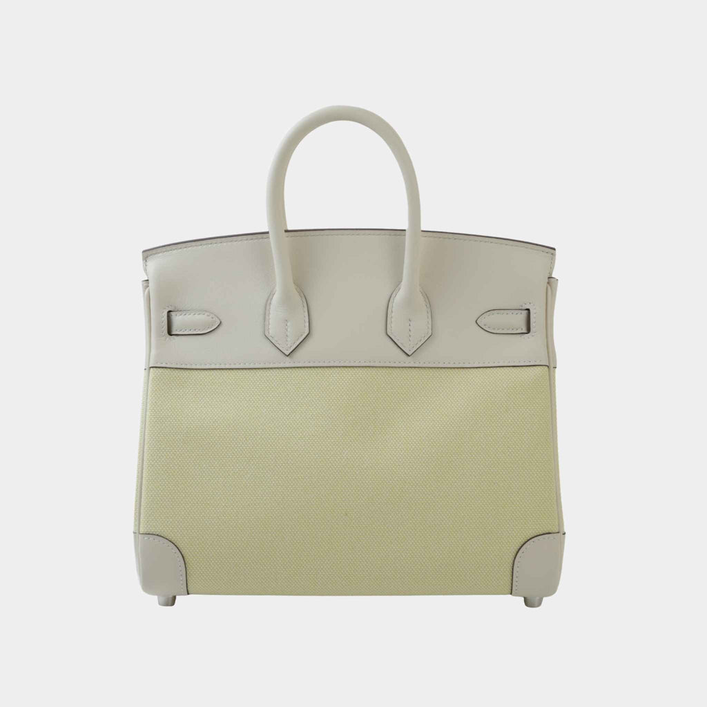Оригінальна Birkin 25 Toile H Canvas-Swift Nata Hermes – вид ззаду