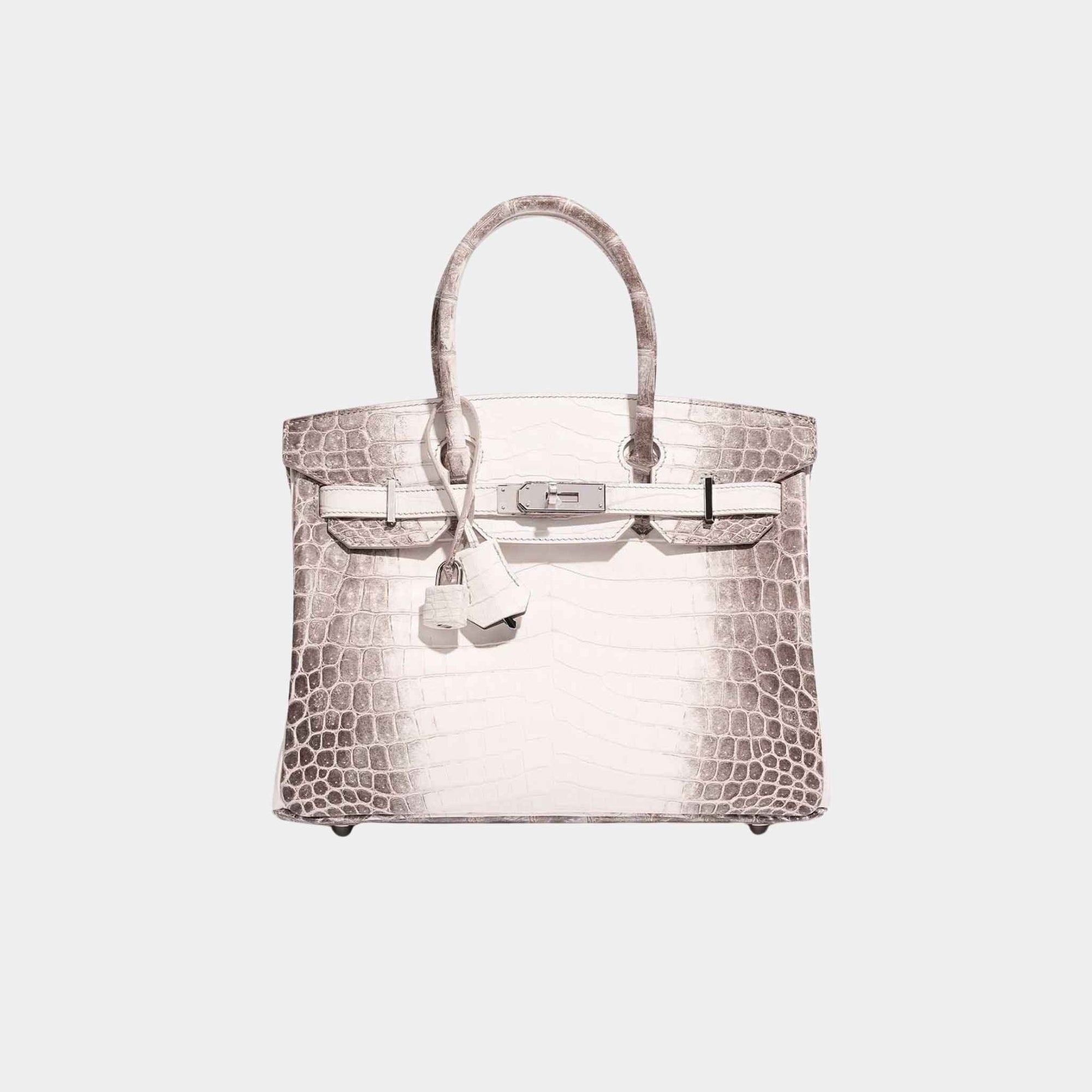 Birkin 30 Matte Alligator Himalaya Blanc Phw Hermes – Гарантія оригінальності – боковий вид
