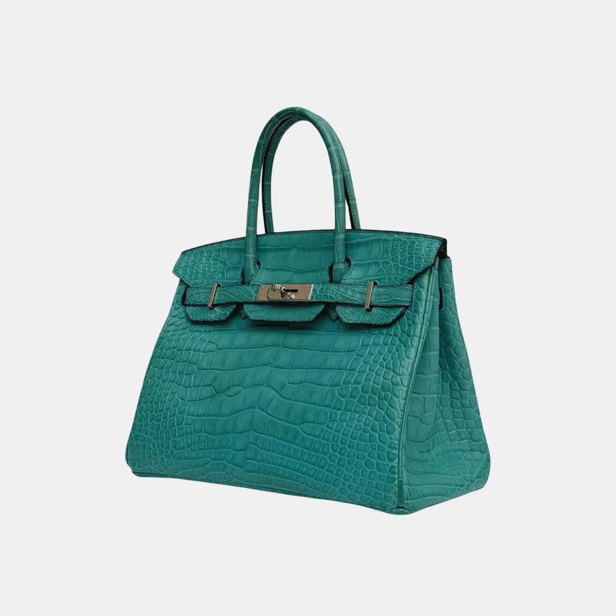 Оригінальна Birkin 30 Niloticus Crocodile Bleu Paon Phw Hermes – збільшений вид