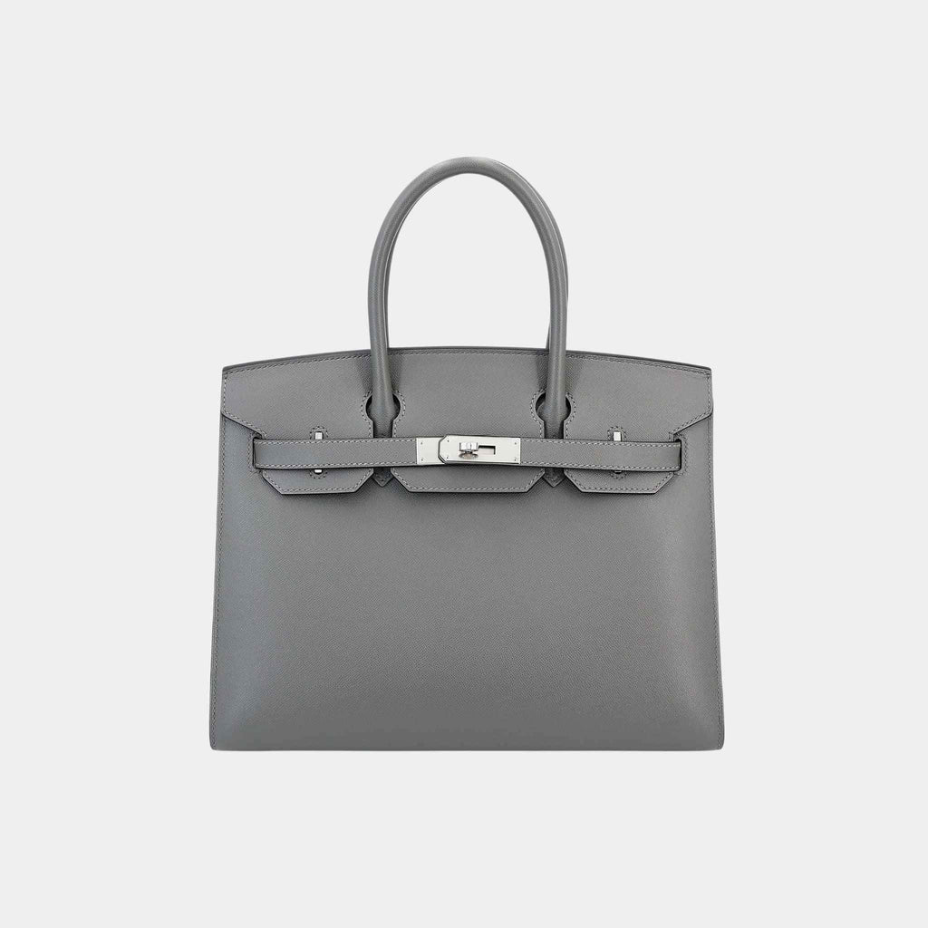 Birkin 30 Sellier Madame Gris Meyer Phw Hermes оригінал – Купити в Україні – боковий вид
