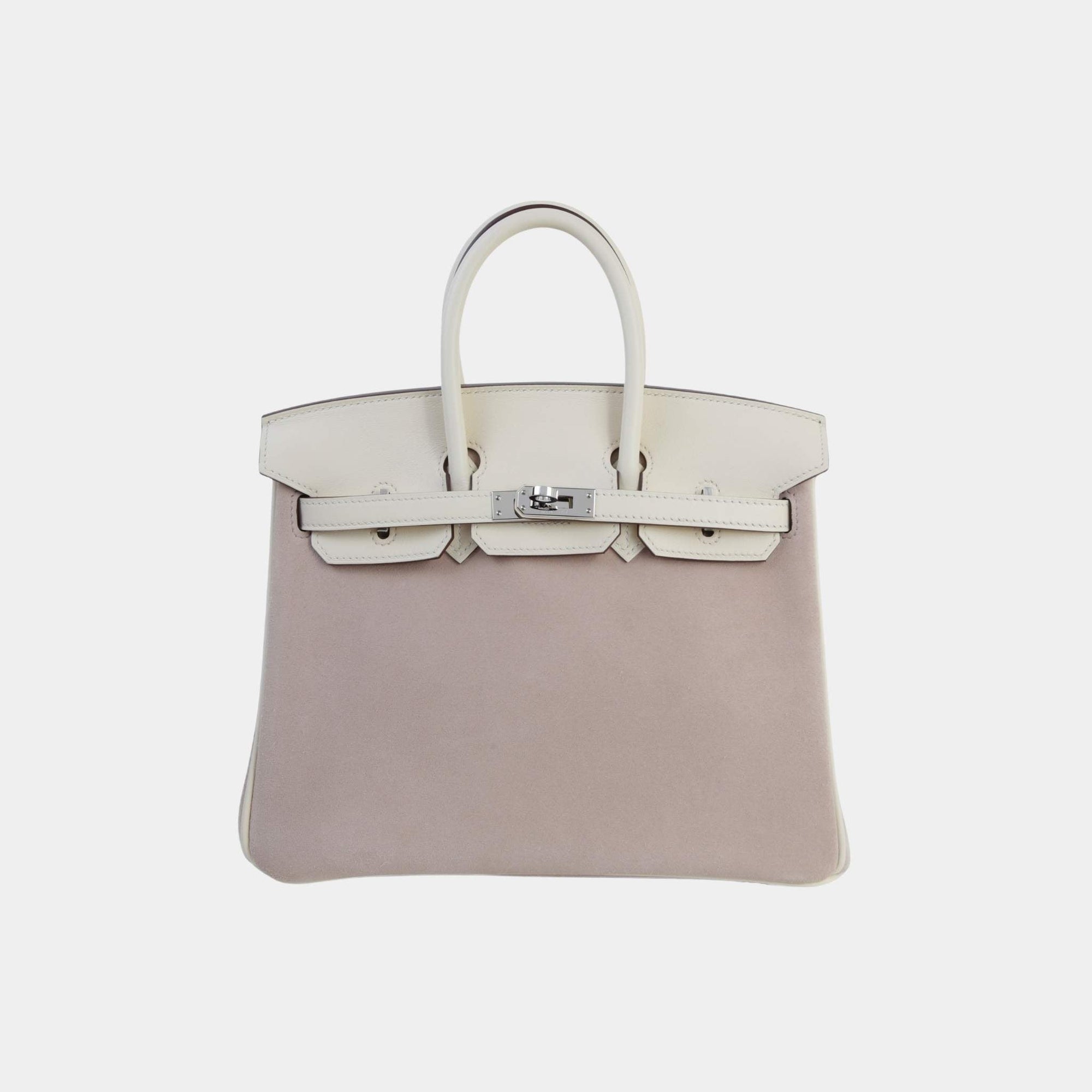 Оригінальна Birkin 30 Swift Grizzly Glycine Hermes – боковий вид