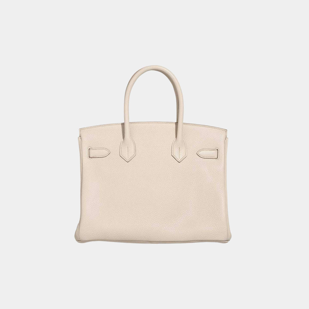 Оригінальна Birkin 30 Togo Beton Ghw Hermes – вид ззаду