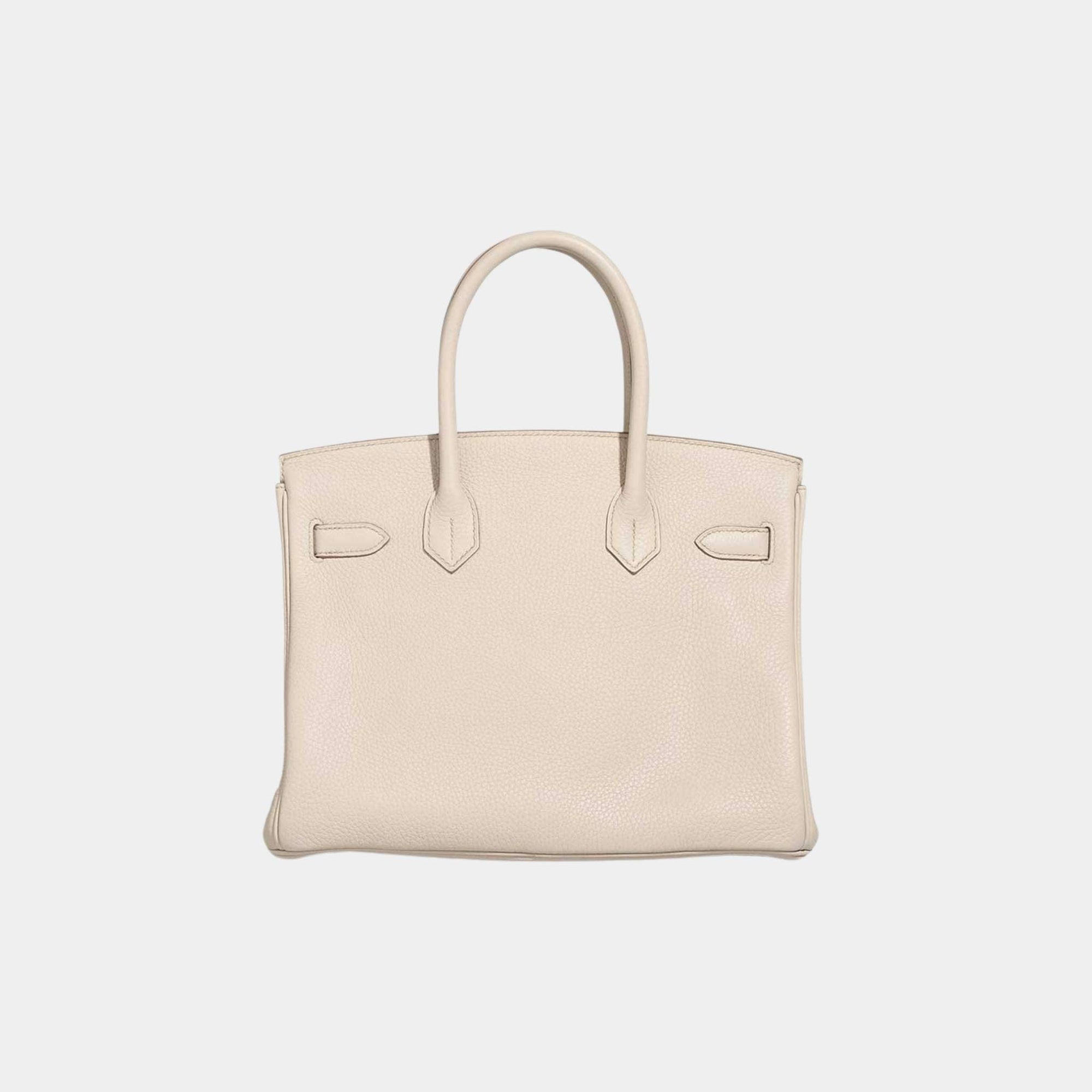 Оригінальна Birkin 30 Togo Beton Ghw Hermes – вид ззаду