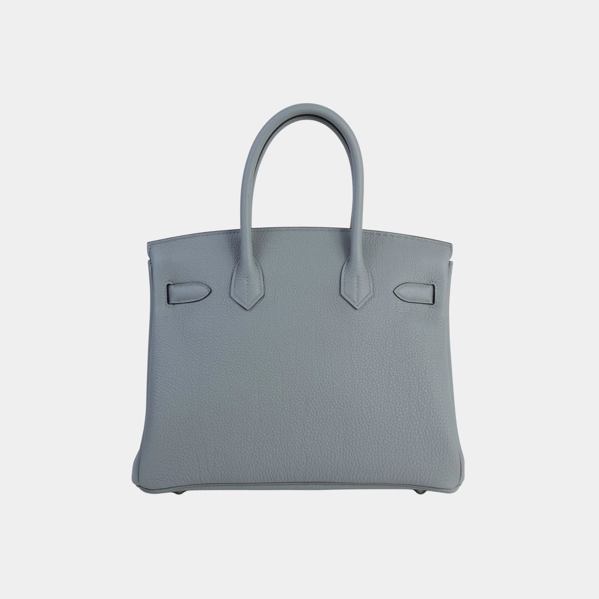 Birkin 30 Togo Gris Mouette Phw Hermes – Гарантія оригінальності – вид ззаду