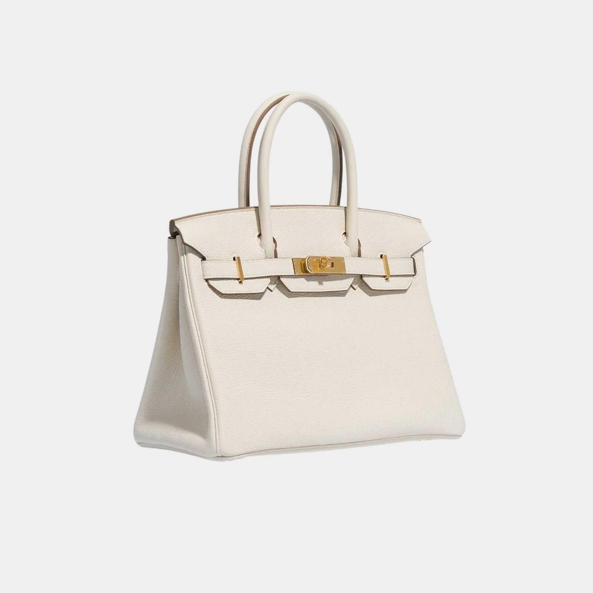 Birkin 30 Togo Mushroom Ghw Hermes – Гарантія оригінальності – вид ззаду