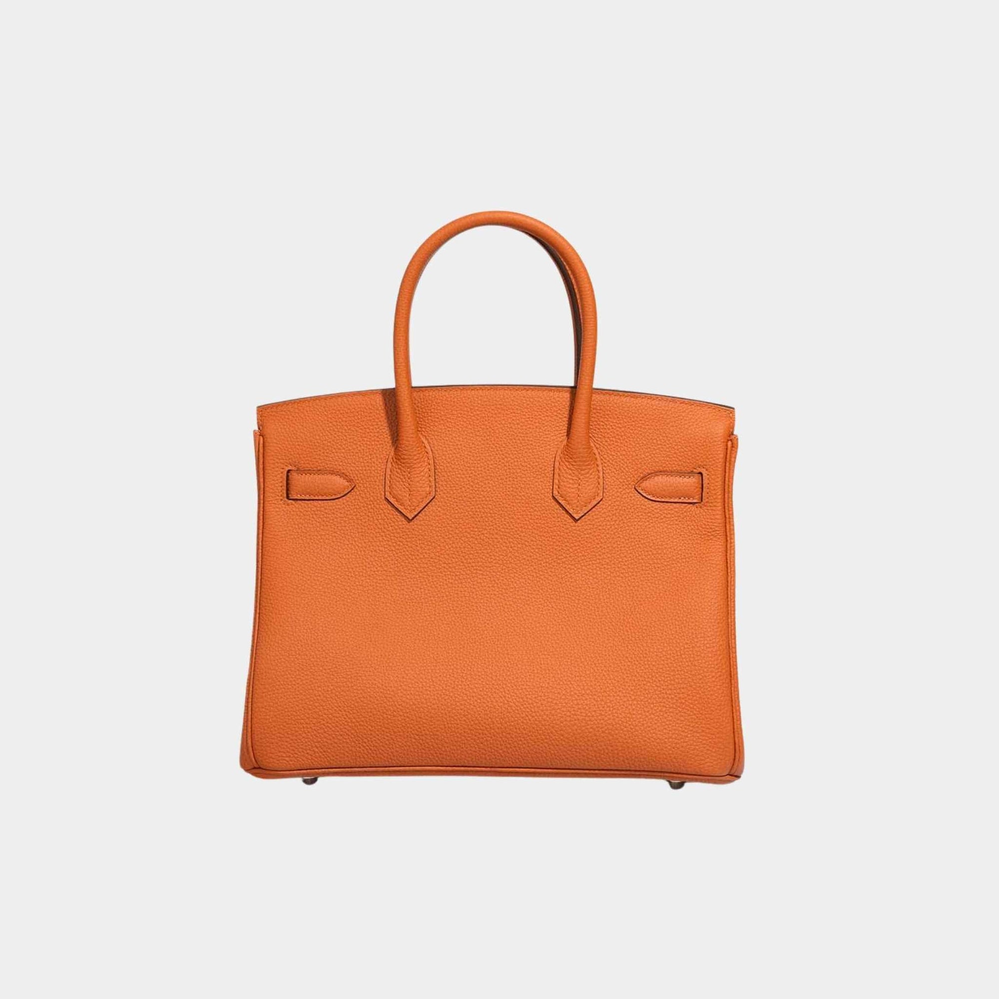 Birkin 30 Togo Orange H Phw Hermes – Гарантія оригінальності – вид ззаду