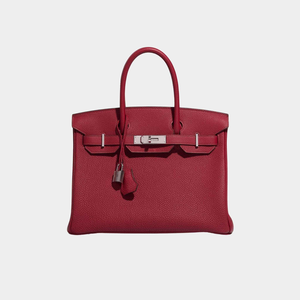 Birkin 30 Togo Rubis Phw Hermes – Гарантія оригінальності – боковий вид
