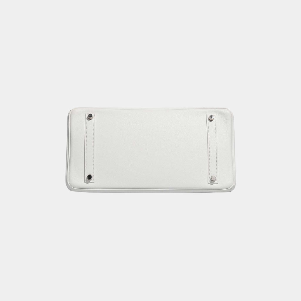 Birkin 35 Epsom White Phw Hermes – Гарантія оригінальності – вид ззаду