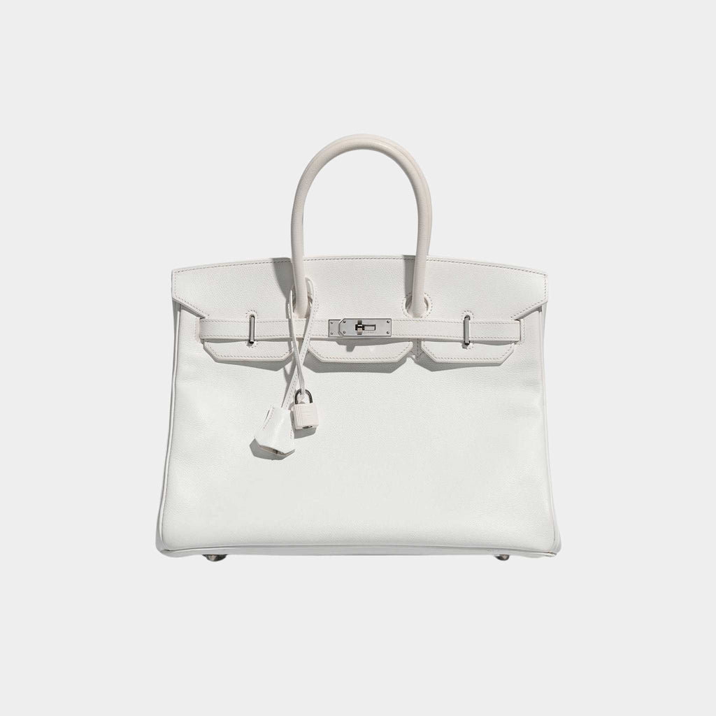 Birkin 35 Epsom White Phw Hermes – Гарантія оригінальності – боковий вид
