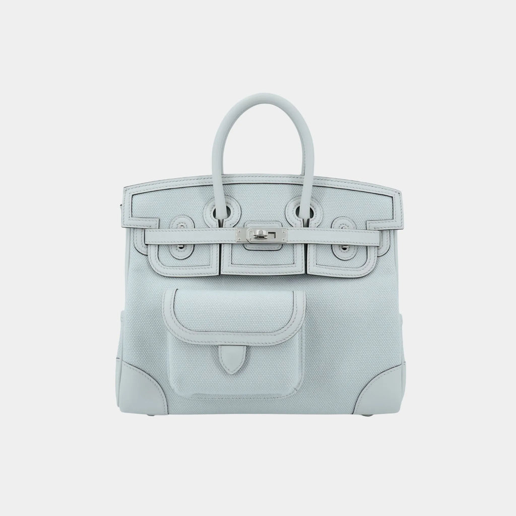 Birkin Cargo 25 Canvas-Swift Gris Platine Phw Hermes оригінал – Купити в Україні – боковий вид