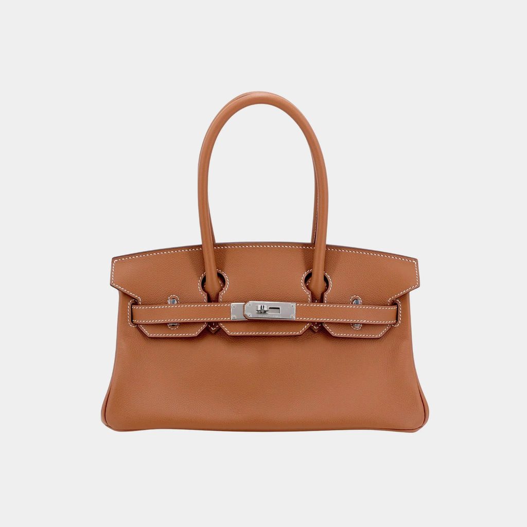 Birkin Shoulder Light 29 Evercolor Gold Phw Hermes – Гарантія оригінальності – боковий вид