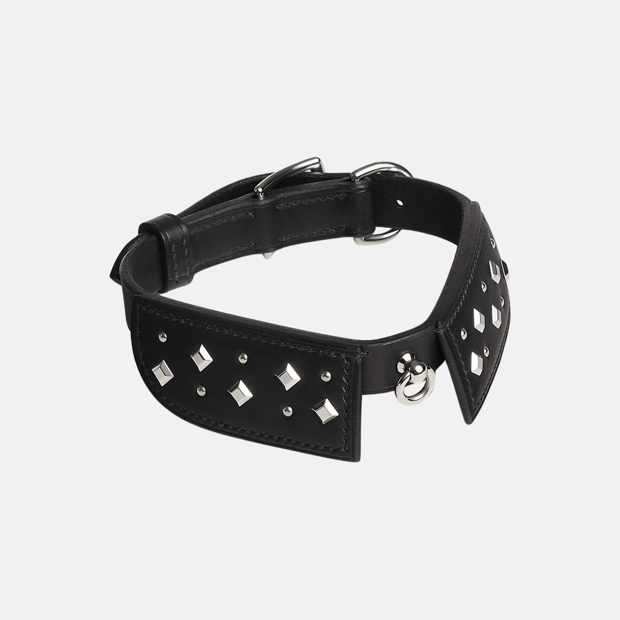 Оригінальна Black Tie Luxury Dog Collar Hermes – боковий вид