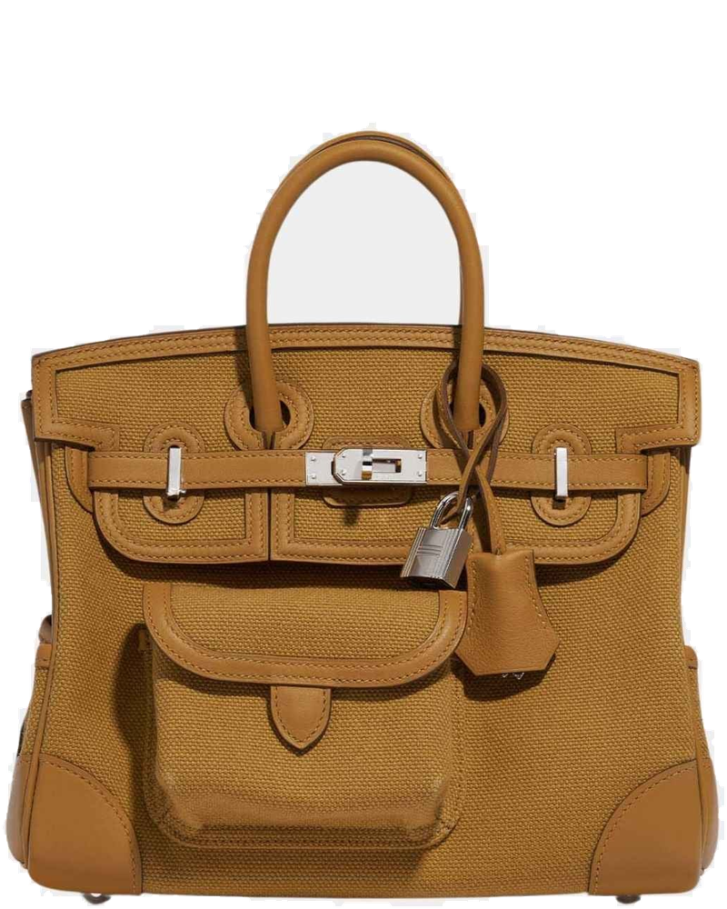 Оригінальна Birkin Cargo 25 Toile Goeland Veau Swift Desert Sesame Hermes