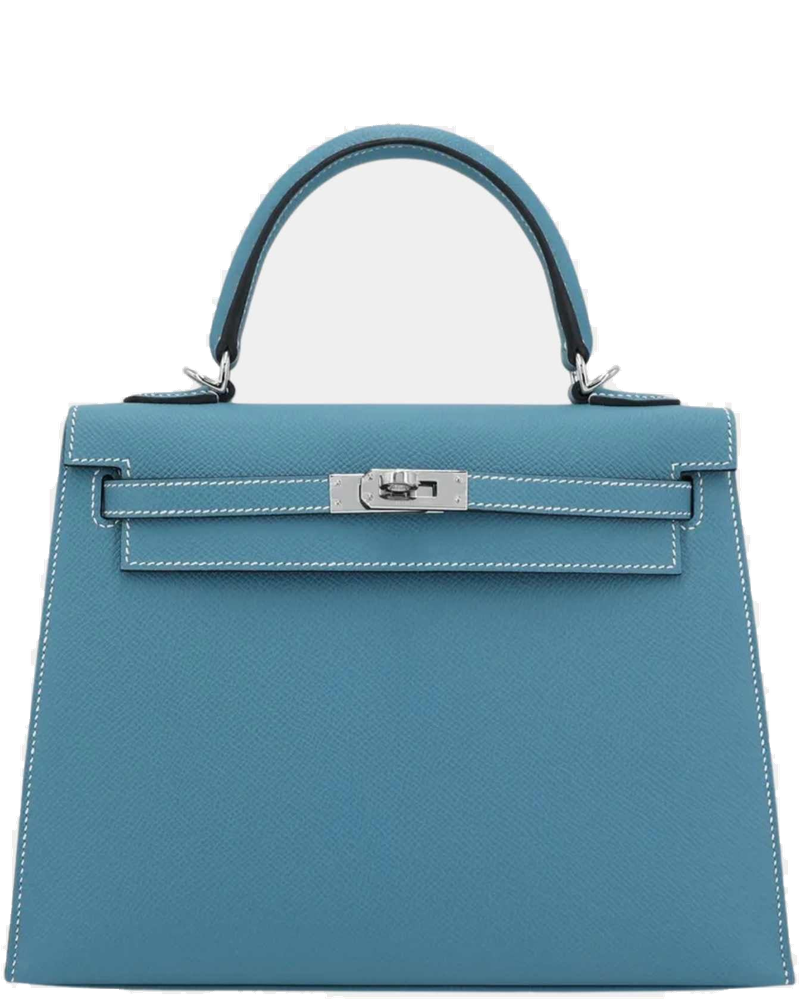 Оригінальна Kelly 25 Epsom Bleu Jeans Phw Hermes