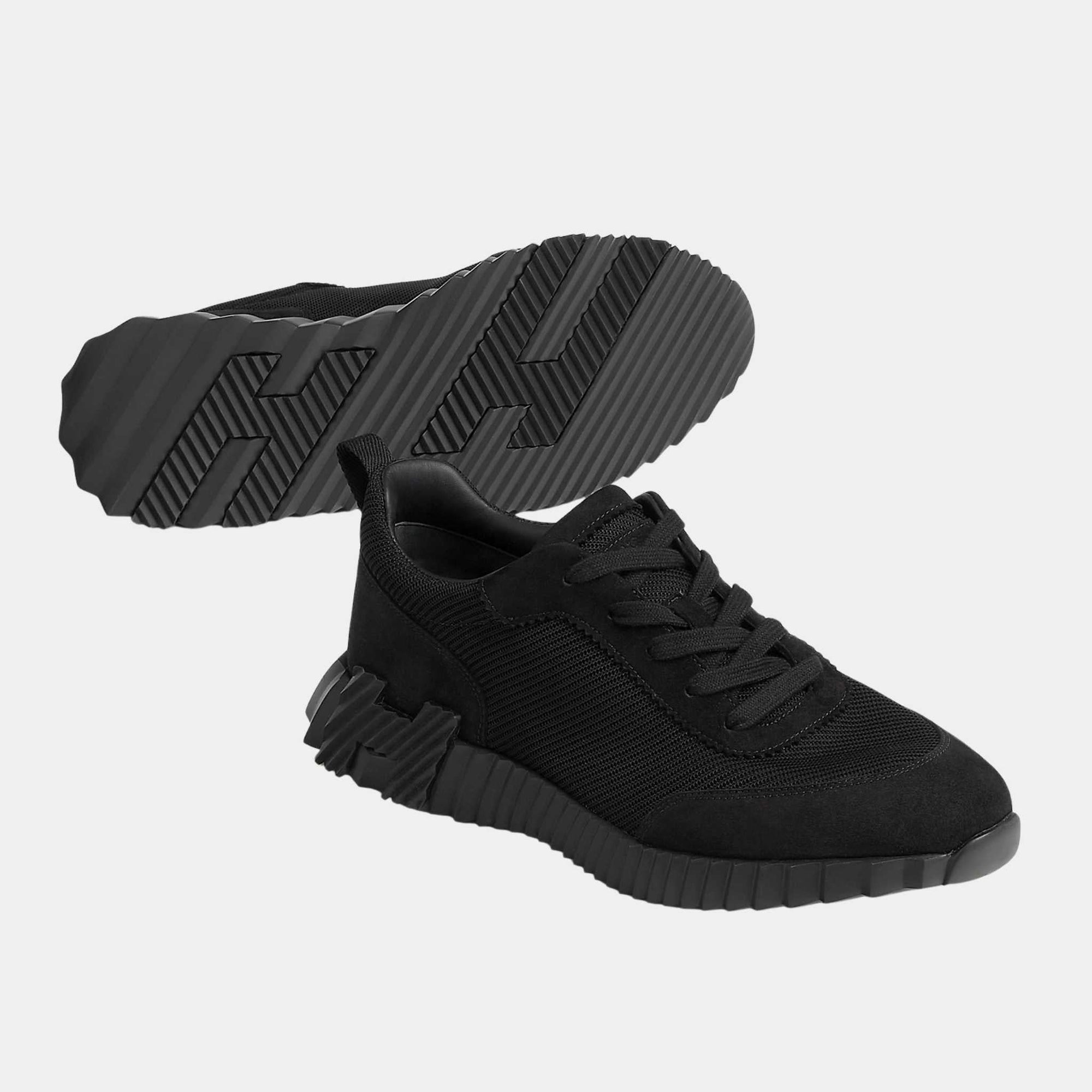 Оригінальна Bouncing Sneaker In Technical Mesh And Suede Men Hermes – боковий вид