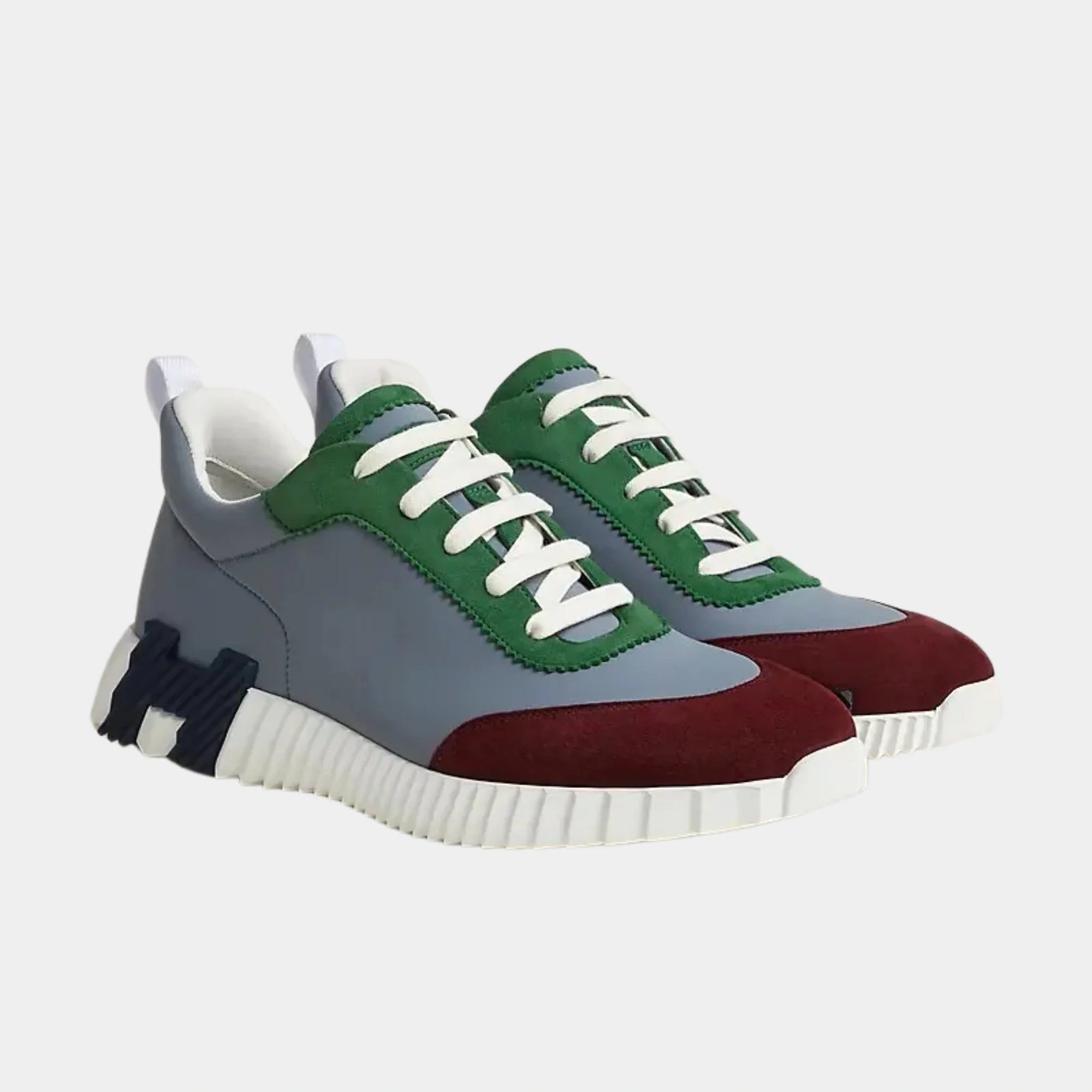 Bouncing Sneaker In Technical Jersey And Suede Men Hermes – Гарантія оригінальності – боковий вид