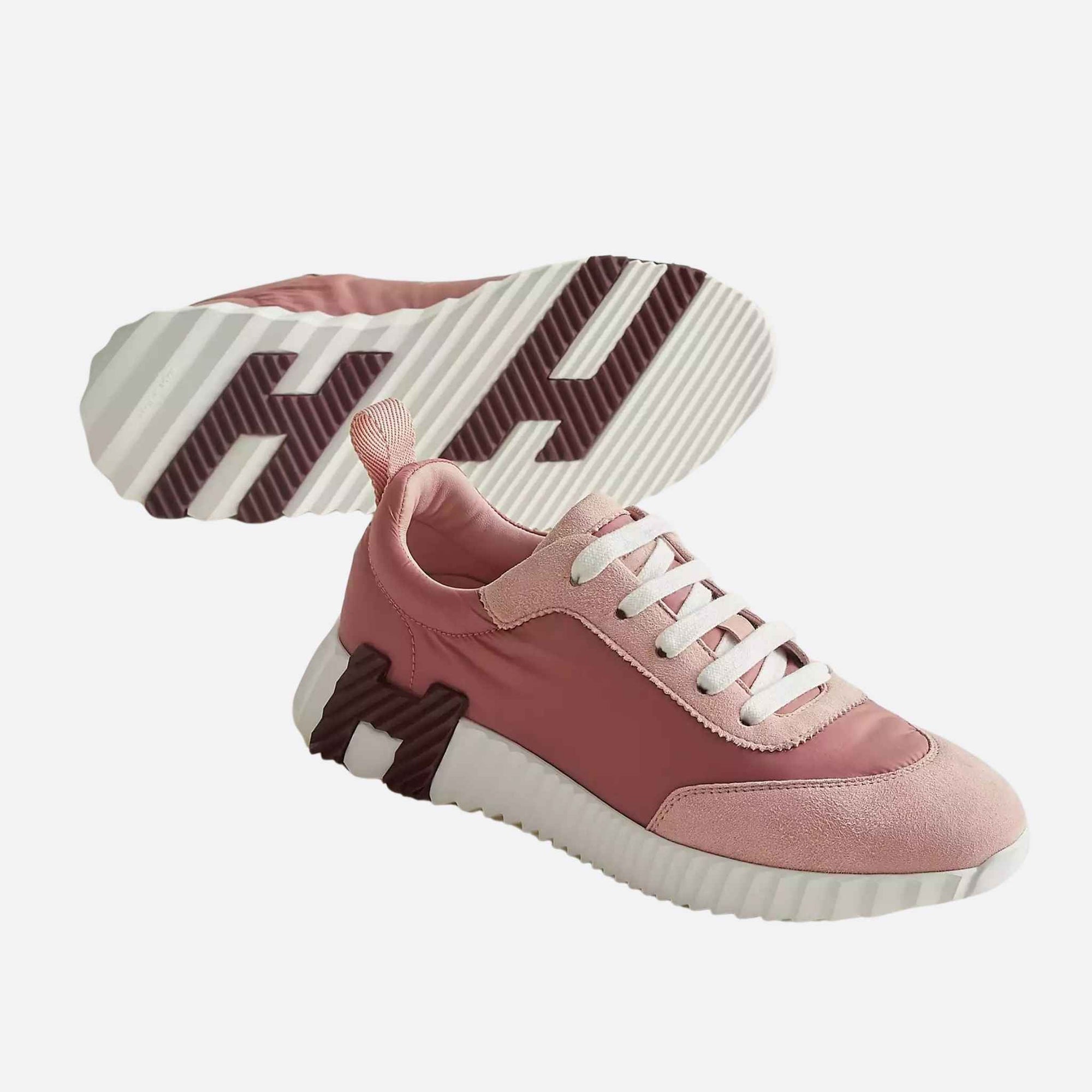 Bouncing Sneaker Parachute Fabric Suede Women Hermes оригінал – Купити в Україні – боковий вид