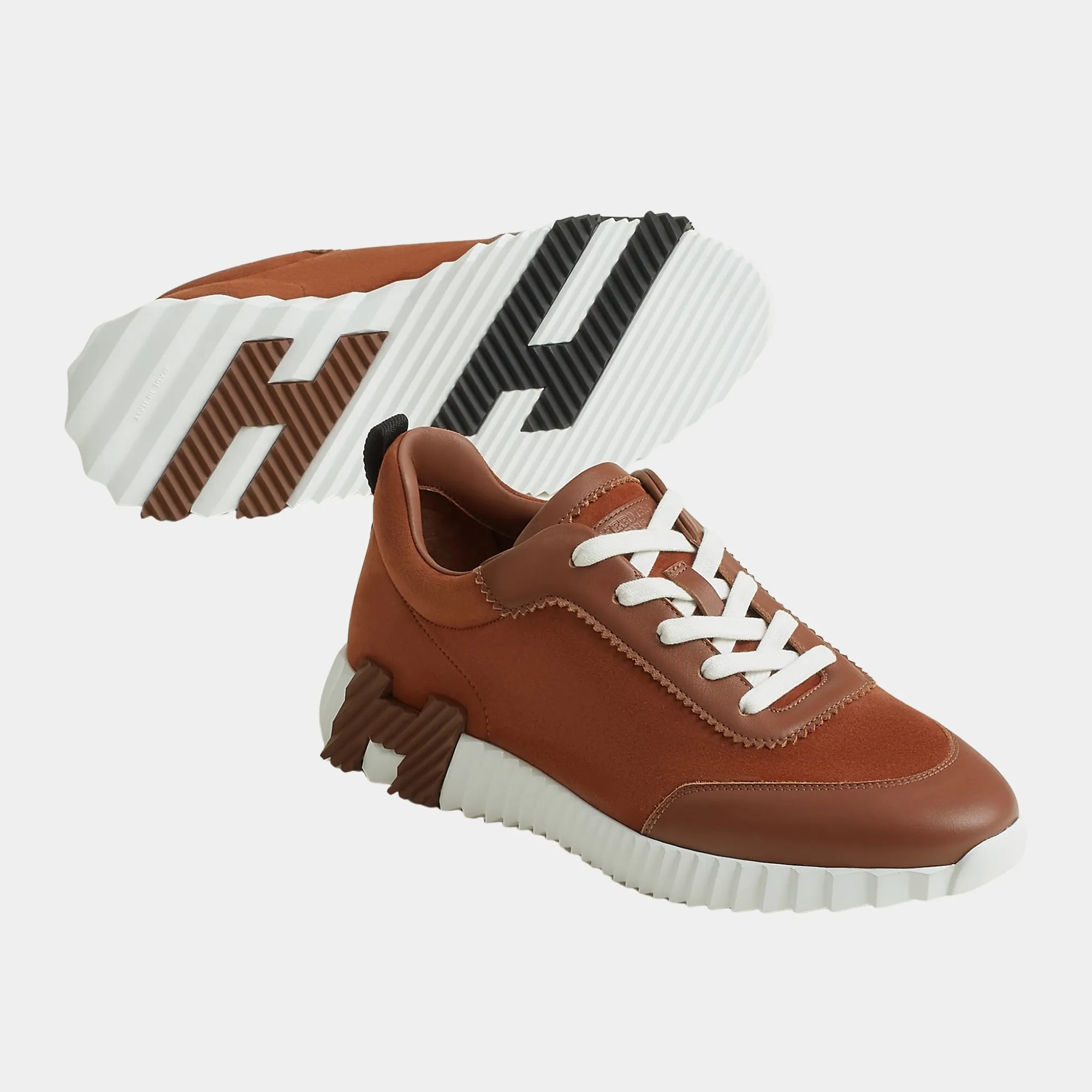 Bouncing Sneaker Suede And Calfskin Men Hermes – Гарантія оригінальності – боковий вид