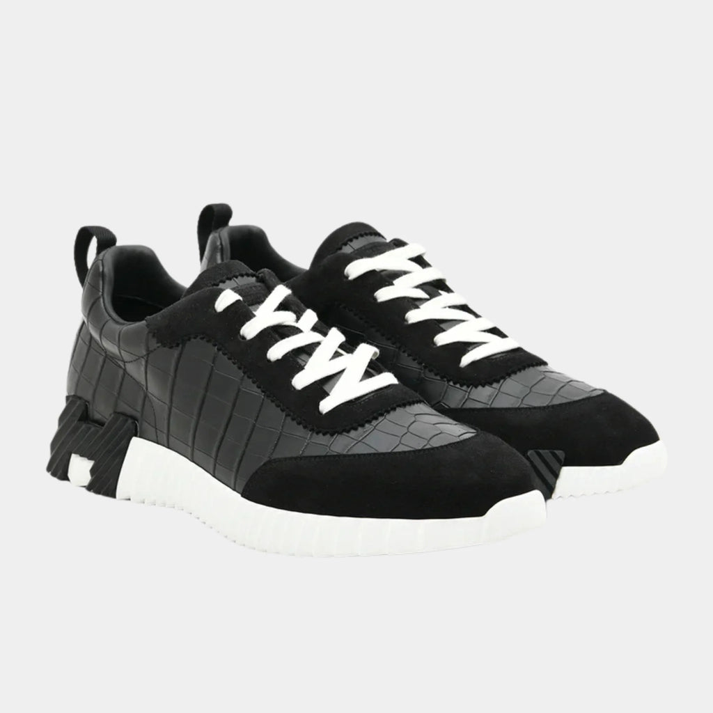 Bouncing Sneaker Suede Matte Niloticus Crocodile Hermes – Гарантія оригінальності – вид ззаду
