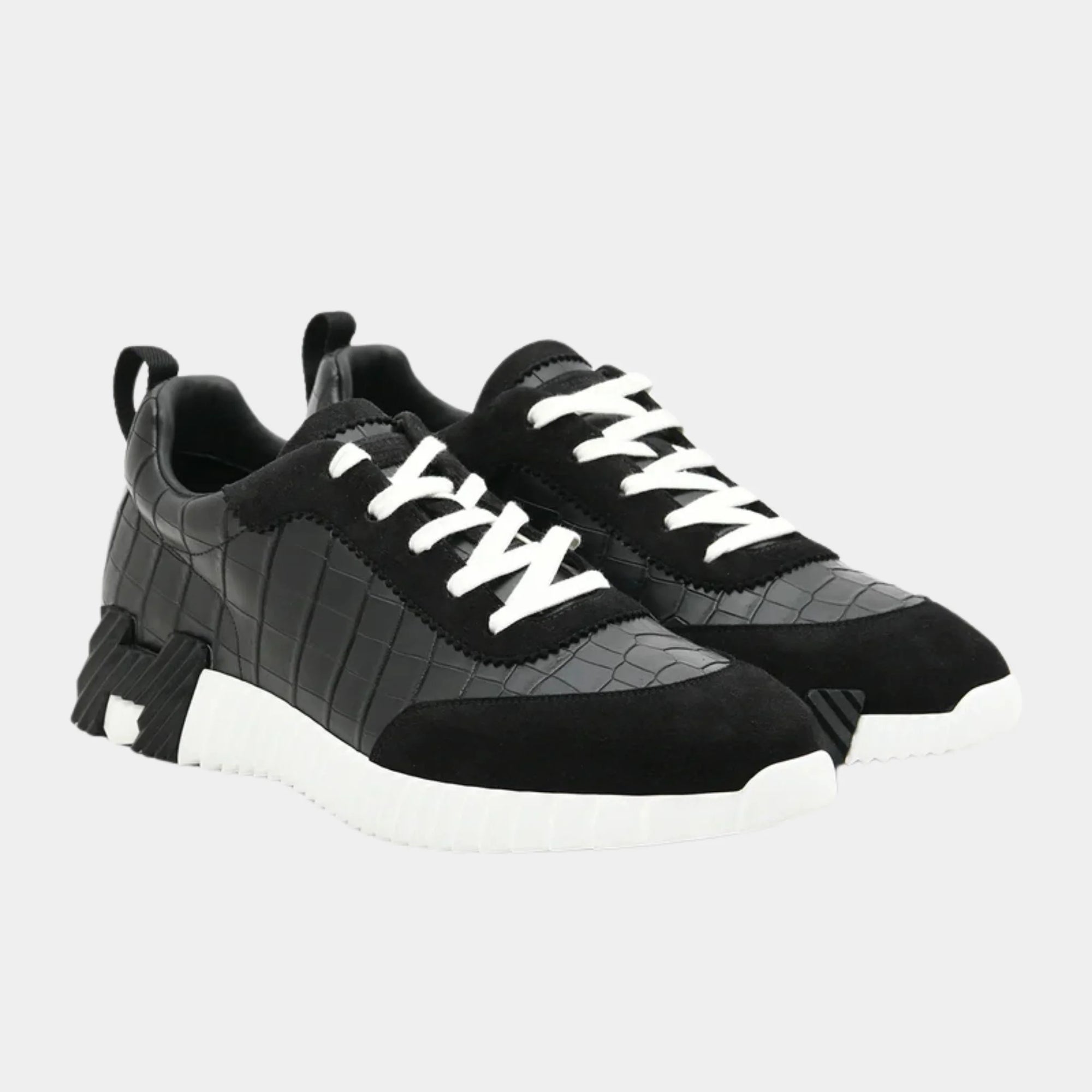 Bouncing Sneaker Suede Matte Niloticus Crocodile Hermes – Гарантія оригінальності – вид ззаду