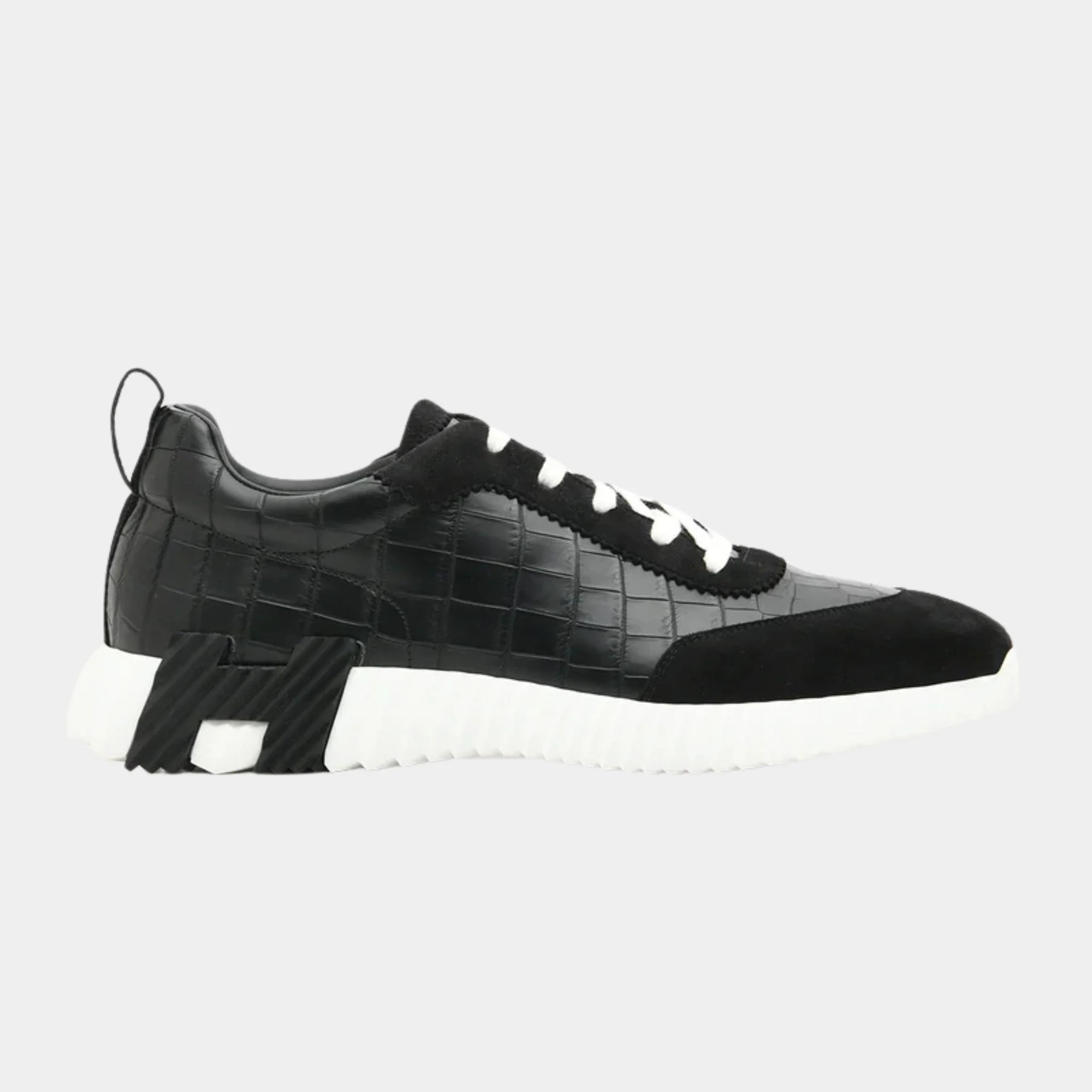 Bouncing Sneaker Suede Matte Niloticus Crocodile Hermes – Гарантія оригінальності – боковий вид