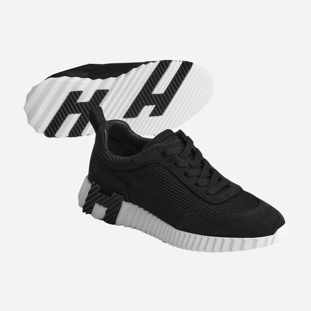 Оригінальна Bouncing Sneaker Textured Mesh Suede Women Hermes – боковий вид