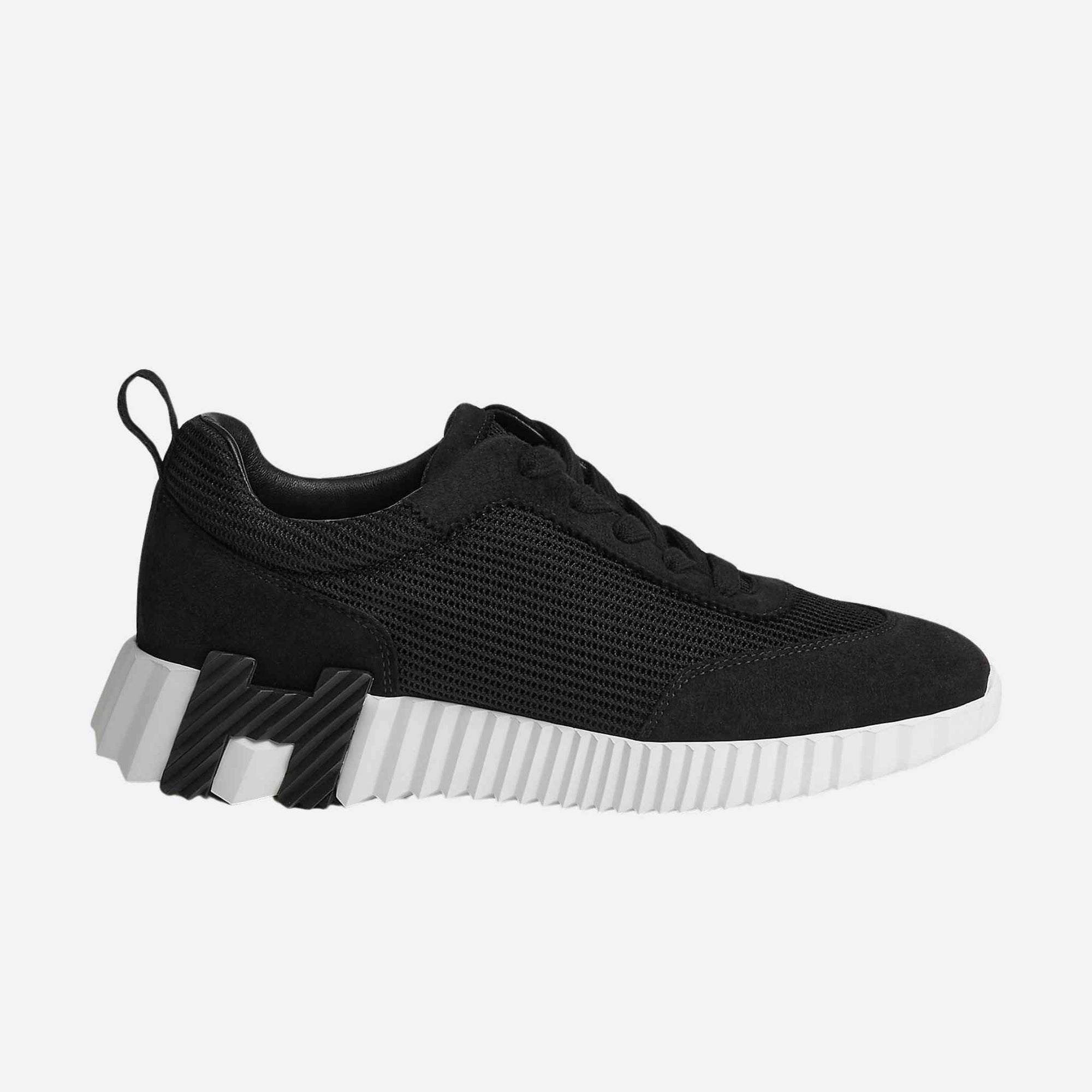 Оригінальна Bouncing Sneaker Textured Mesh Suede Women Hermes – вид ззаду