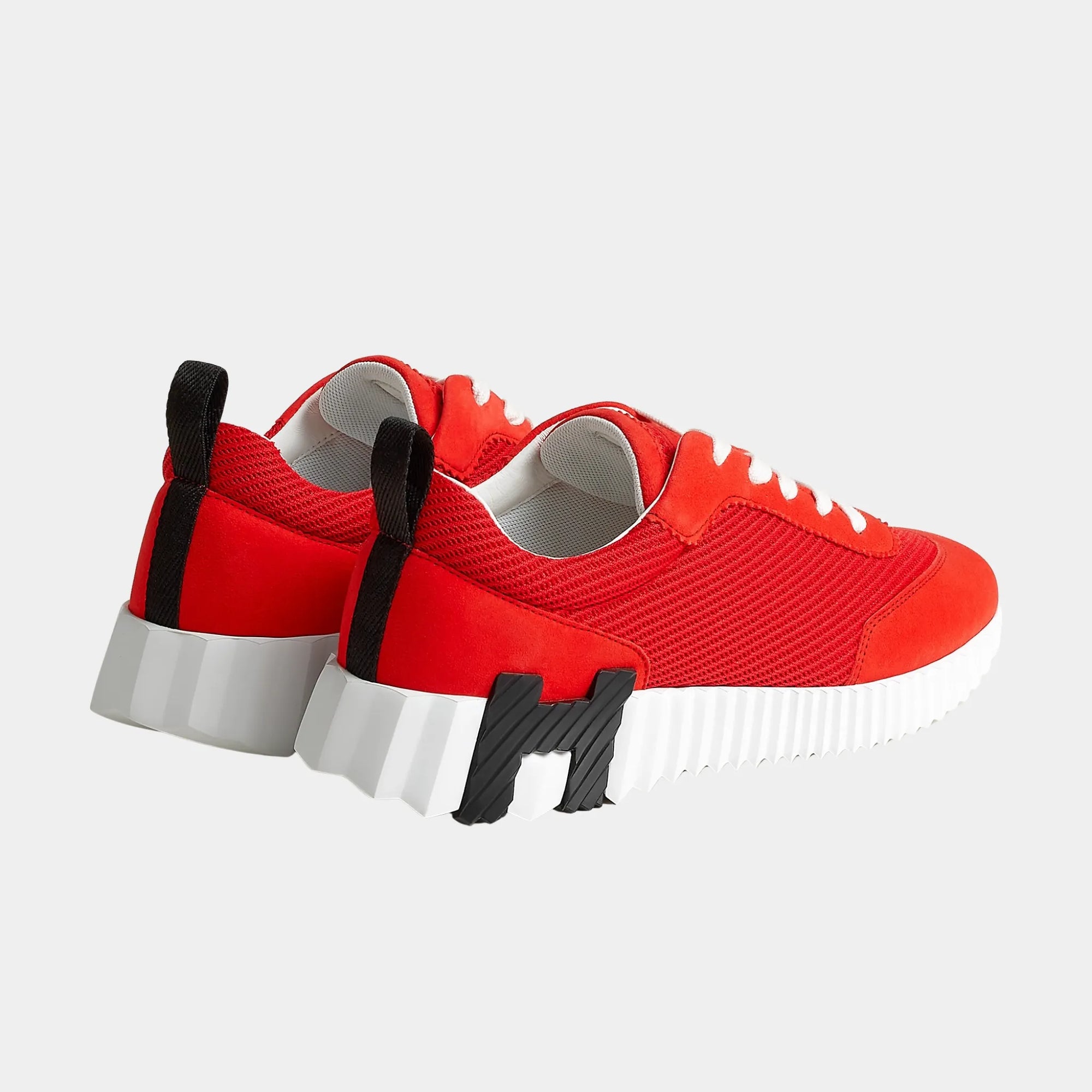 Оригінальна Bouncing Sneakers In Textured Mesh And Suede Goatskin Hermes – детальний вид