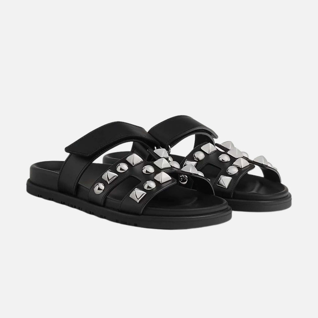 Оригінальна Chypre Sandal Calfskin With Medor Studs Women Hermes – боковий вид