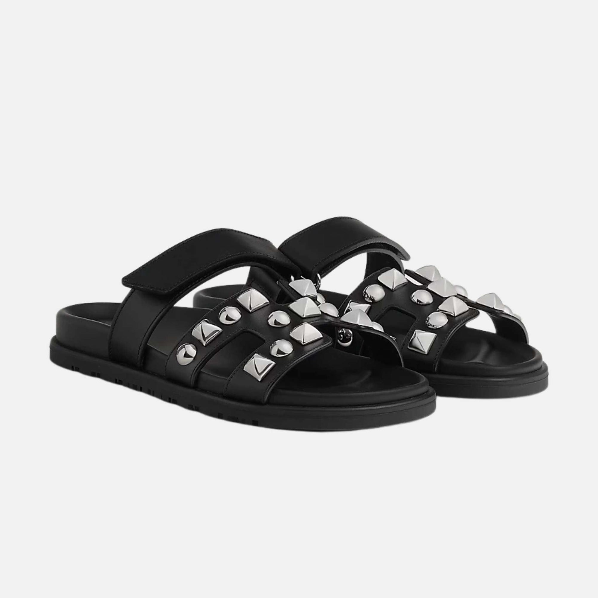 Оригінальна Chypre Sandal Calfskin With Medor Studs Women Hermes – боковий вид