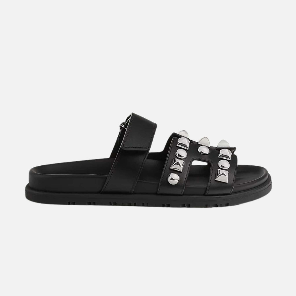 Оригінальна Chypre Sandal Calfskin With Medor Studs Women Hermes – вид ззаду