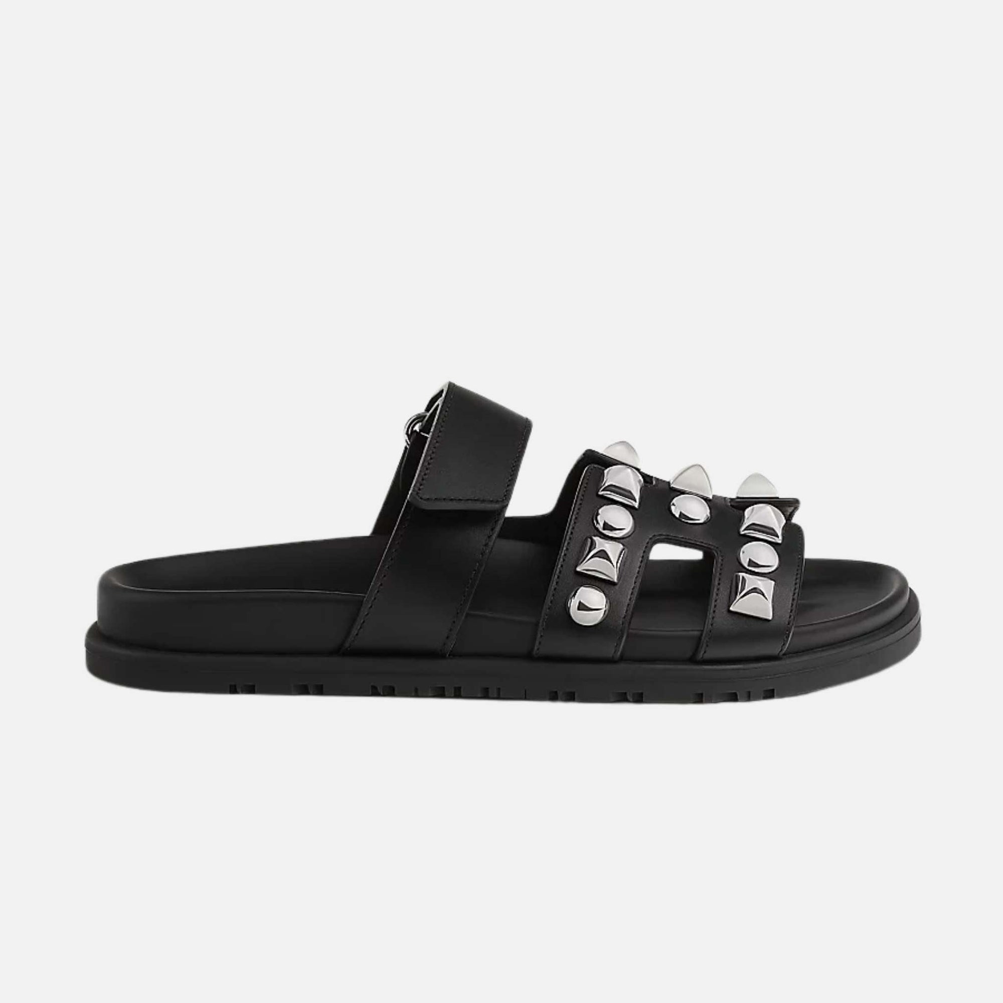 Оригінальна Chypre Sandal Calfskin With Medor Studs Women Hermes – вид ззаду