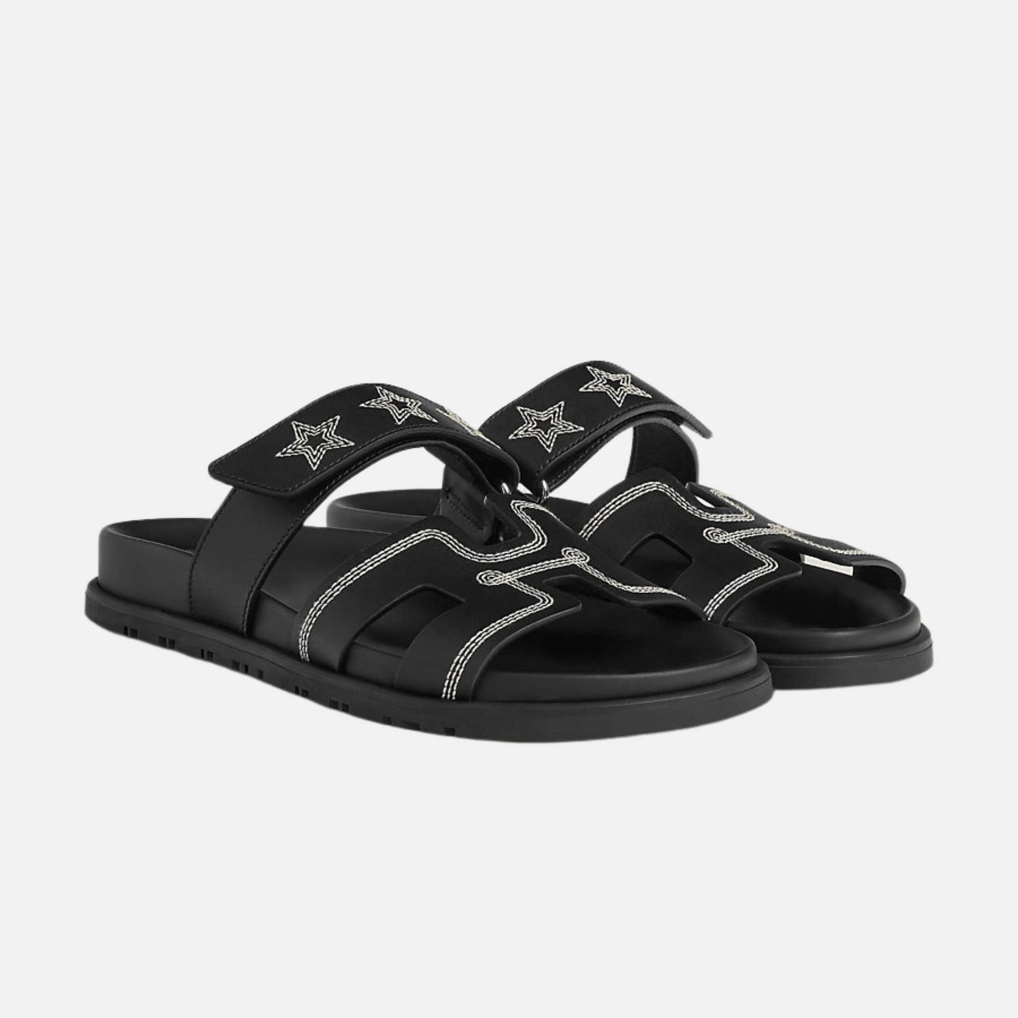 Chypre Sandal Embroidered Calfskin Stars Women Hermes – Гарантія оригінальності – боковий вид
