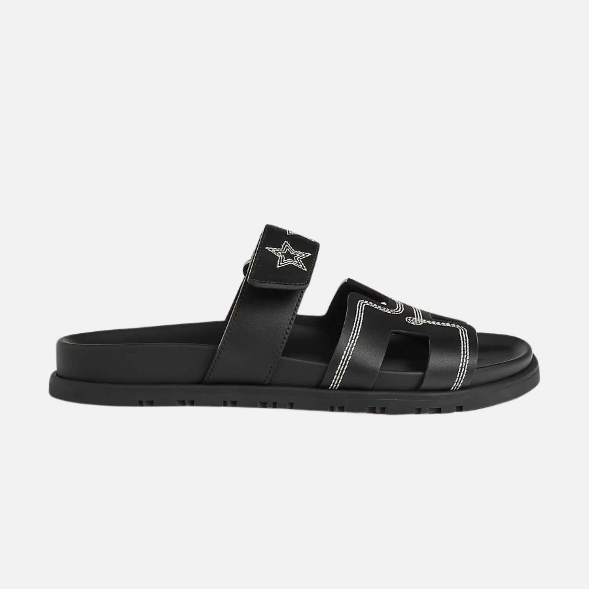 Chypre Sandal Embroidered Calfskin Stars Women Hermes – Гарантія оригінальності – вид ззаду